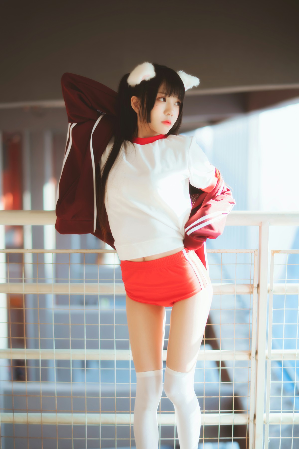 图片[18]-[Cosplay]桜桃喵 – 红色体操服 – COSPLAY-小乔阁