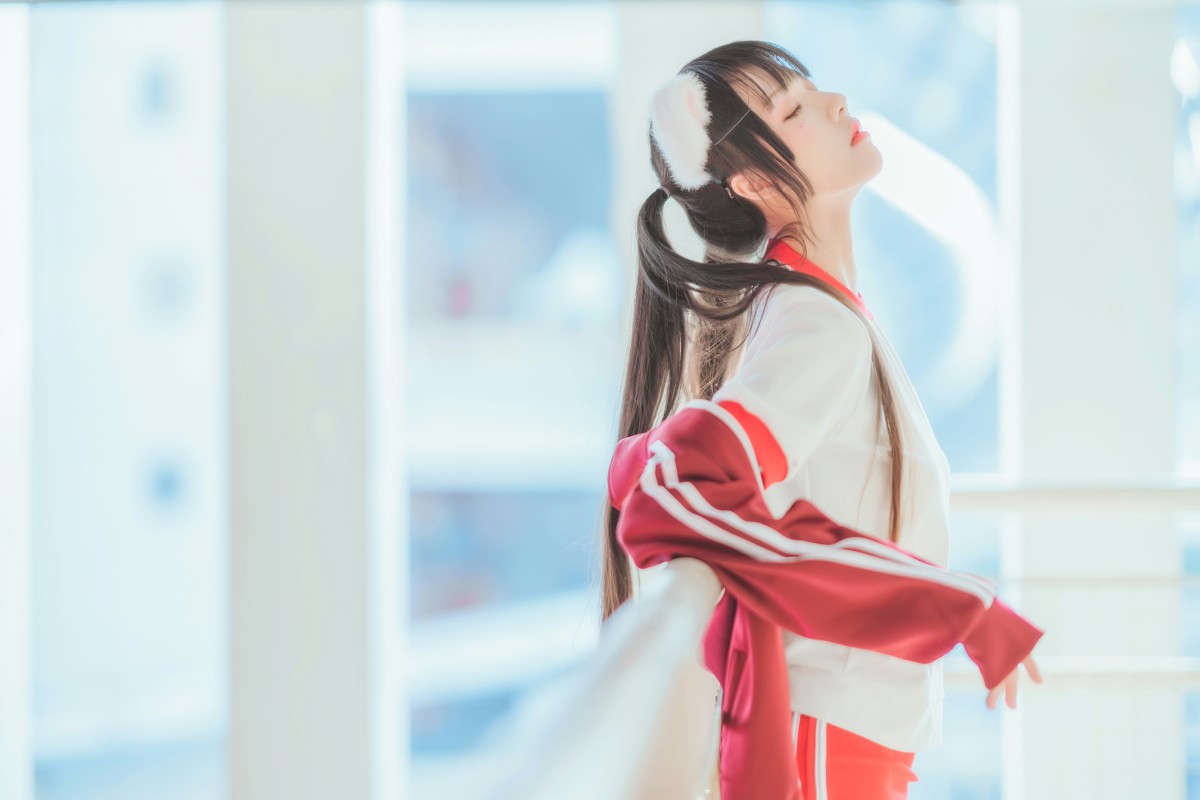 图片[20]-[Cosplay]桜桃喵 – 红色体操服 – COSPLAY-小乔阁