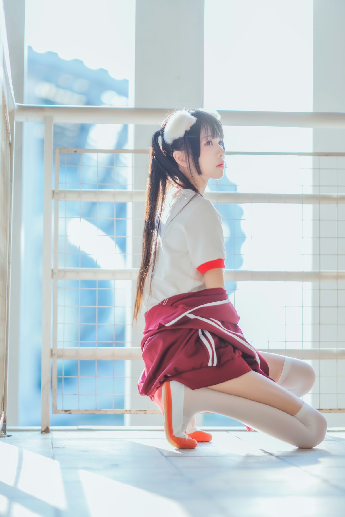 图片[21]-[Cosplay]桜桃喵 – 红色体操服 – COSPLAY-小乔阁
