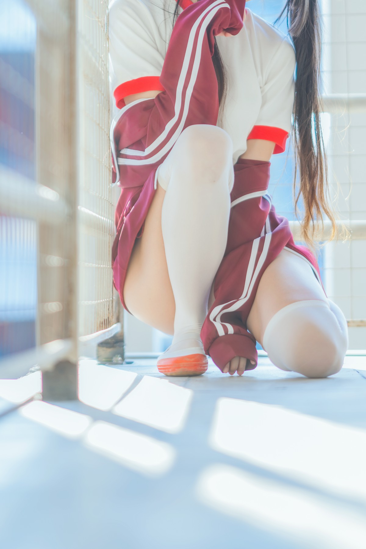图片[22]-[Cosplay]桜桃喵 – 红色体操服 – COSPLAY-小乔阁