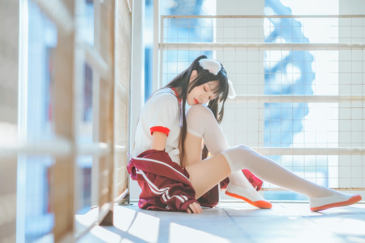 图片[23]-[Cosplay]桜桃喵 – 红色体操服 – COSPLAY-小乔阁