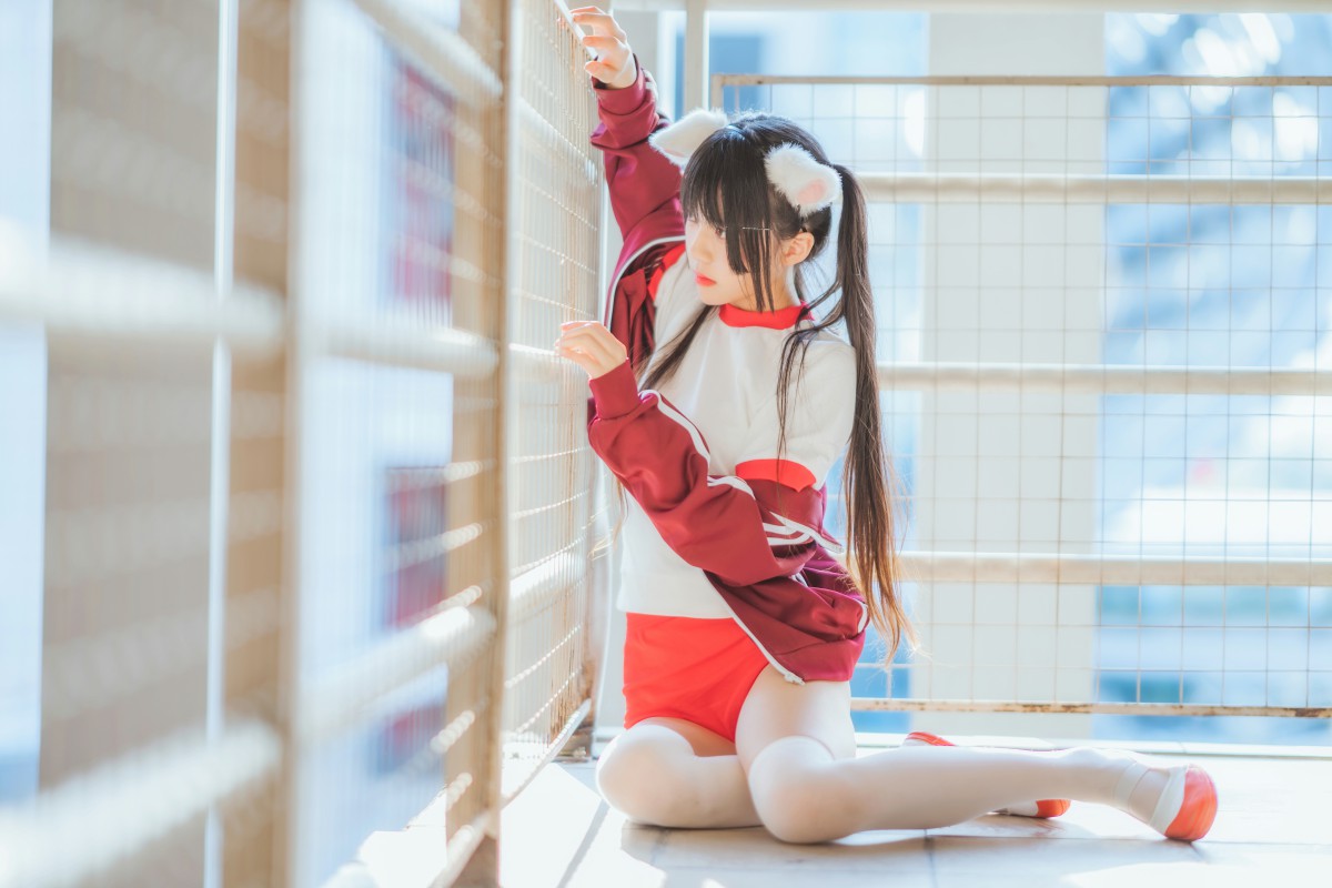 图片[27]-[Cosplay]桜桃喵 – 红色体操服 – COSPLAY-小乔阁