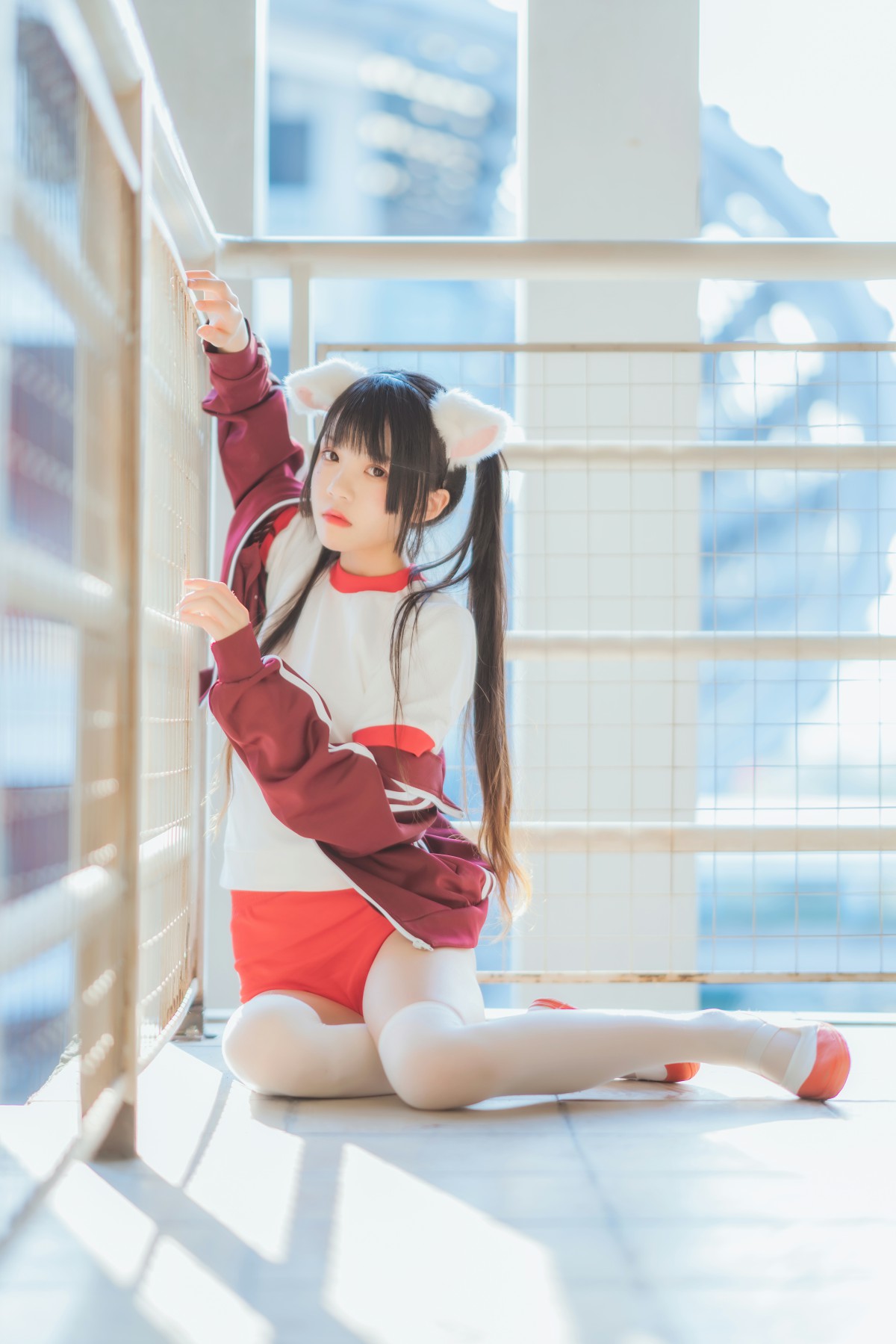 图片[28]-[Cosplay]桜桃喵 – 红色体操服 – COSPLAY-小乔阁