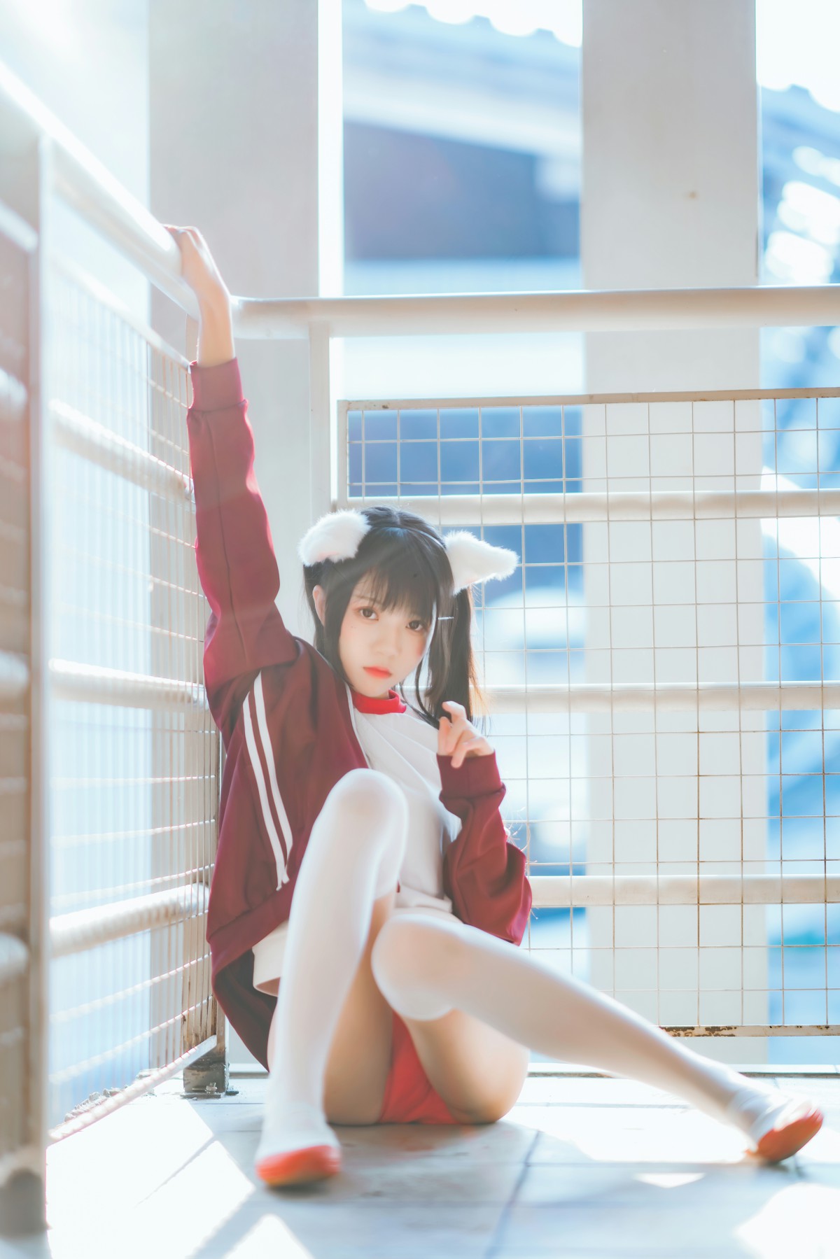 图片[29]-[Cosplay]桜桃喵 – 红色体操服 – COSPLAY-小乔阁