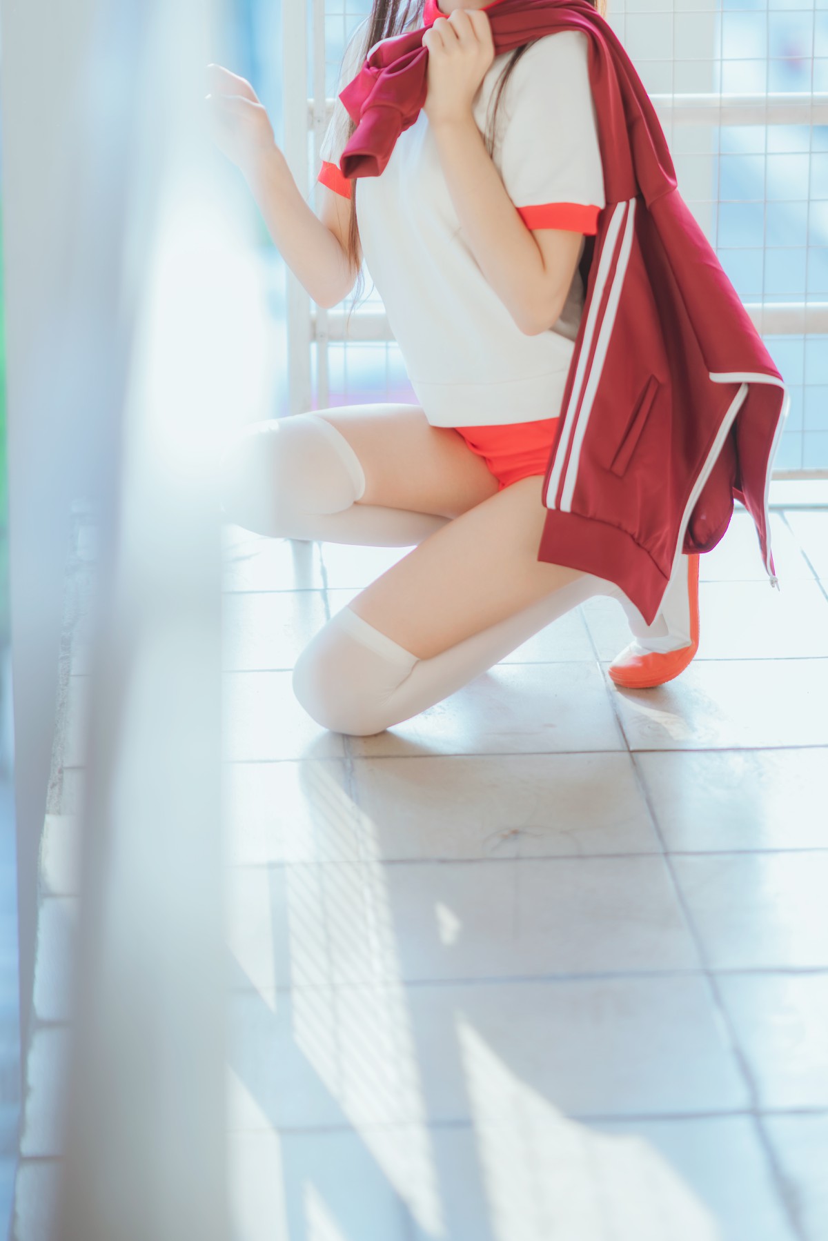图片[32]-[Cosplay]桜桃喵 – 红色体操服 – COSPLAY-小乔阁