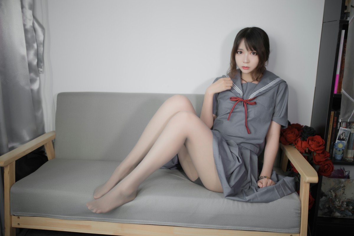 图片[4]-[Cosplay]疯猫ss -蓝灰JK – COSPLAY-小乔阁