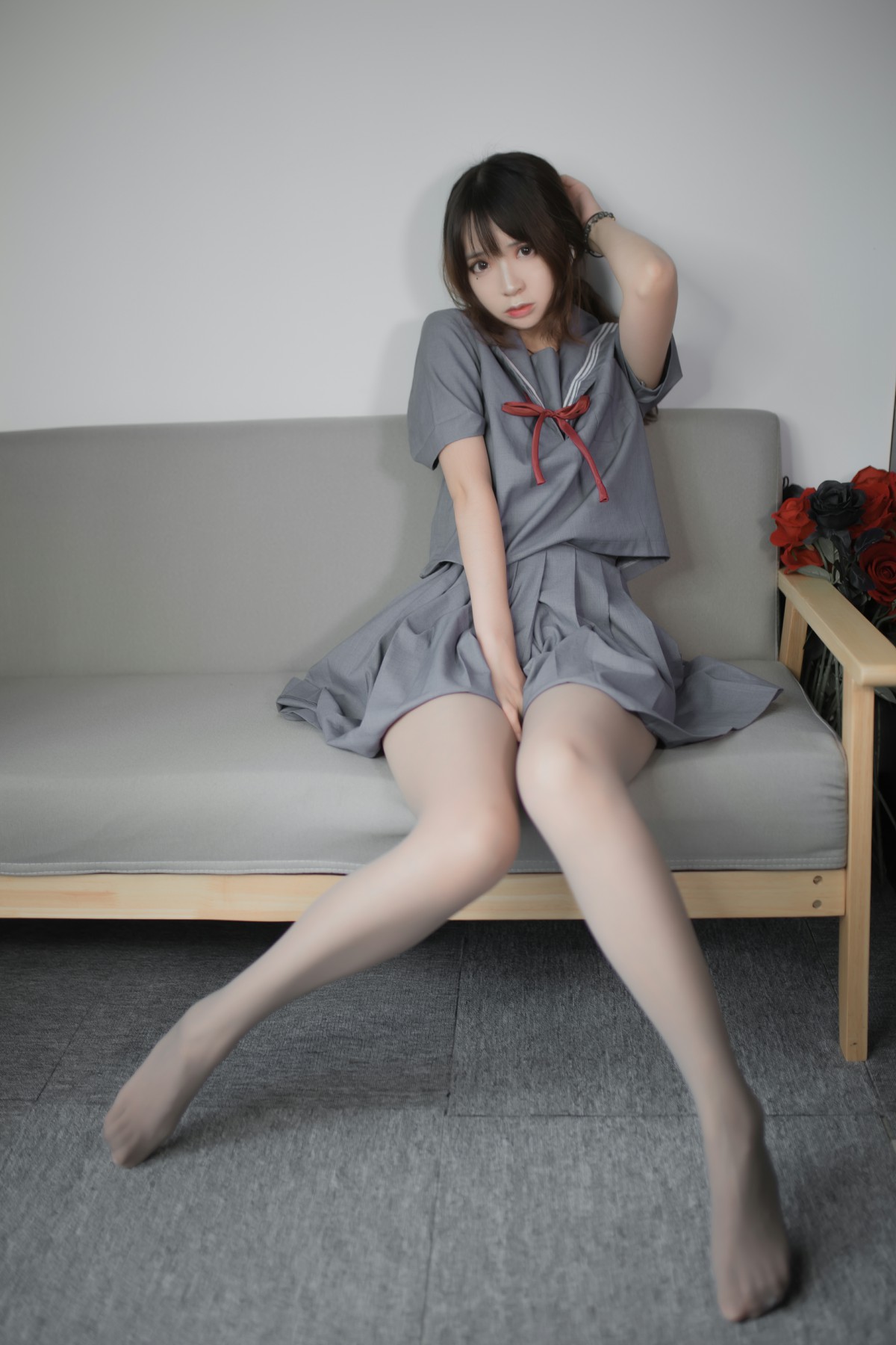 图片[13]-[Cosplay]疯猫ss -蓝灰JK – COSPLAY-小乔阁