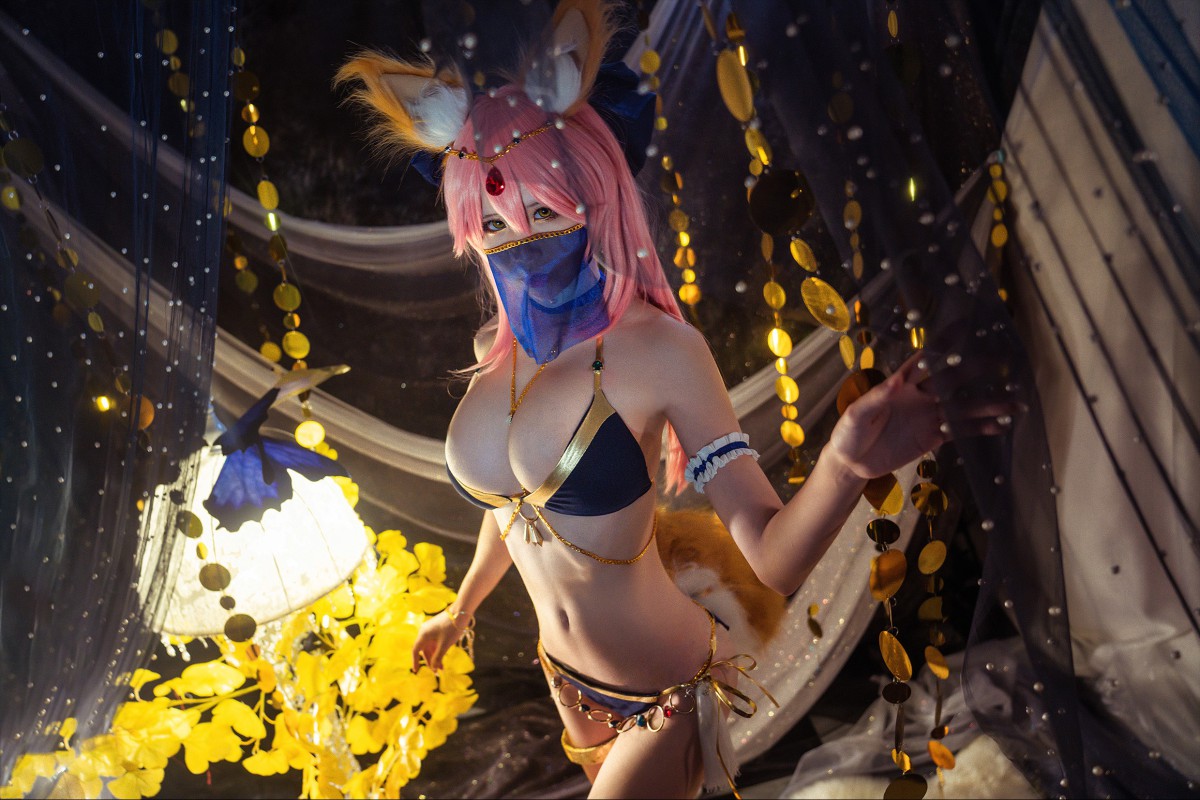 图片[8]-[Cosplay]Fate 玉藻前 舞娘泳装 – COSPLAY-小乔阁