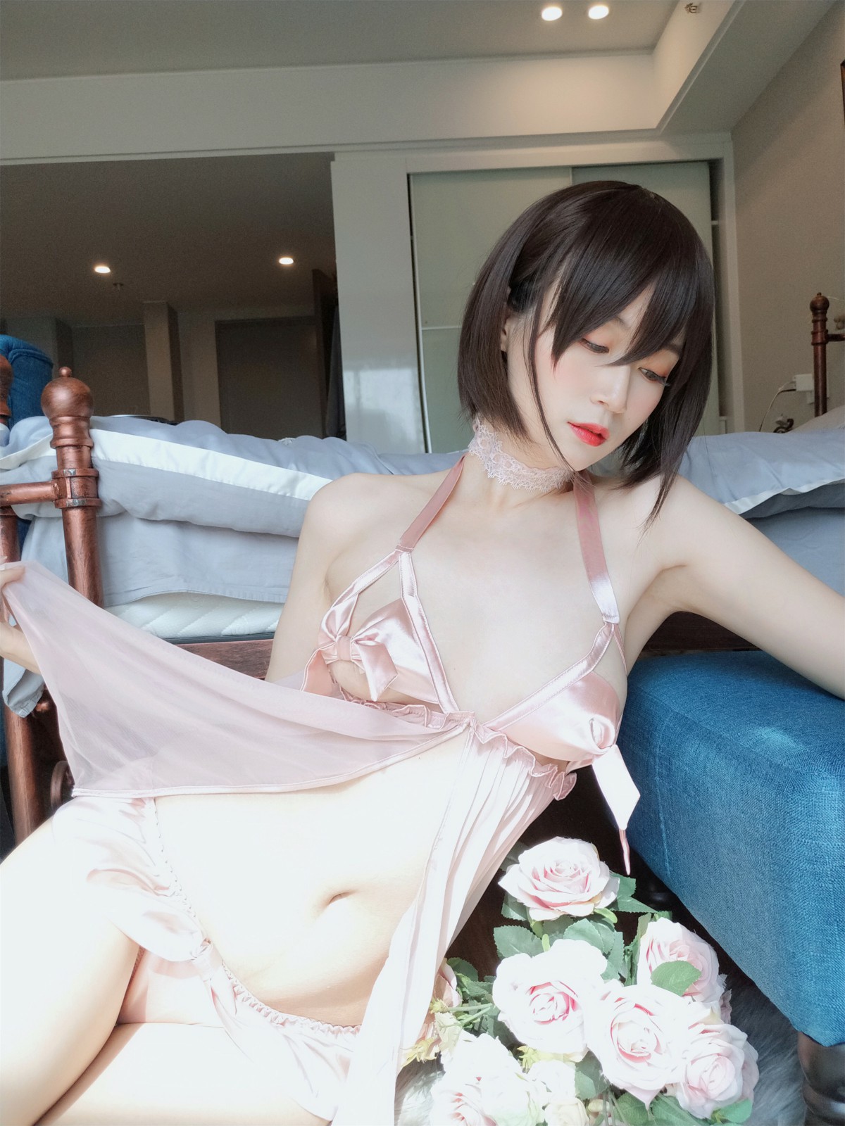 图片[32]-Coser小姐姐白银 – 粉色睡衣 – COSPLAY-小乔阁