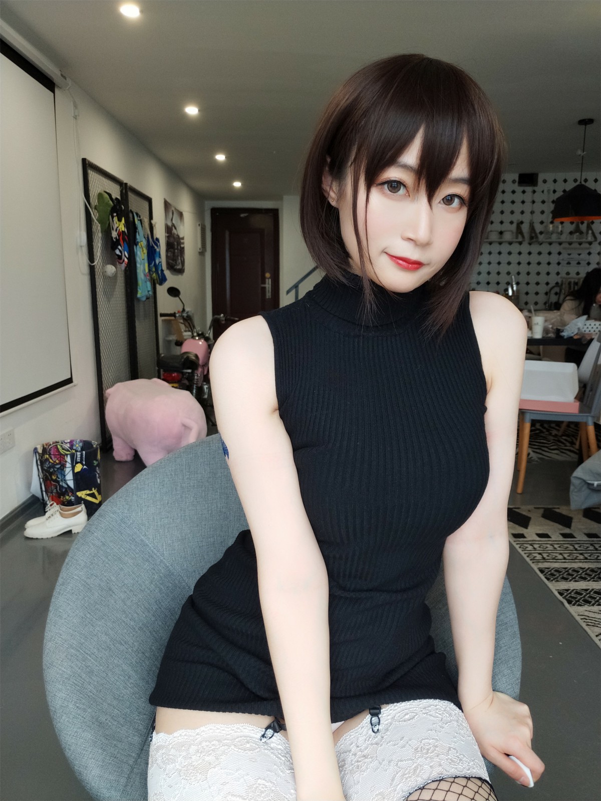图片[14]-Coser小姐姐白银 – 黑色包臀裙 – COSPLAY-小乔阁