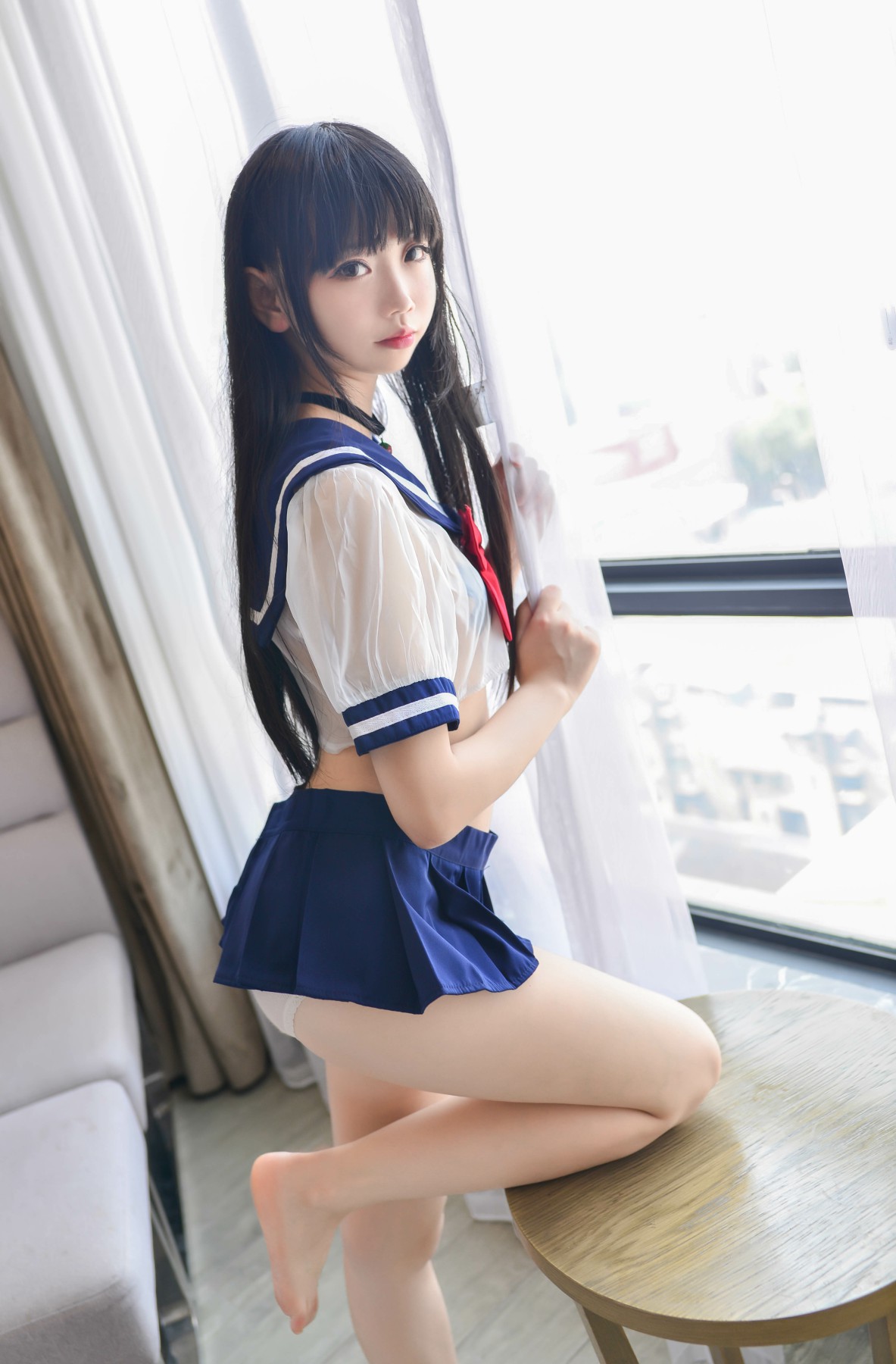 图片[2]-Cos小姐姐雪琪 – 透明JK – COSPLAY-小乔阁