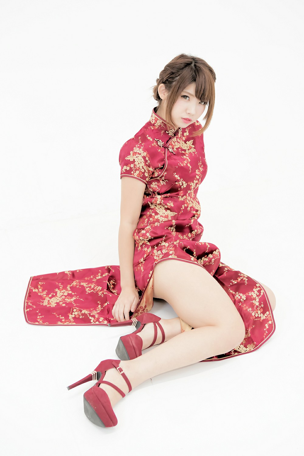 图片[8]-中華娘娘之红色旗袍与美腿高跟 – COSPLAY-小乔阁