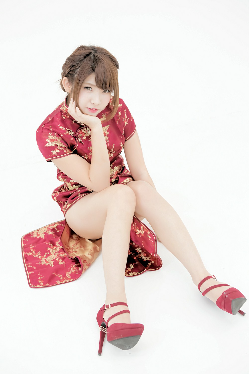 图片[9]-中華娘娘之红色旗袍与美腿高跟 – COSPLAY-小乔阁