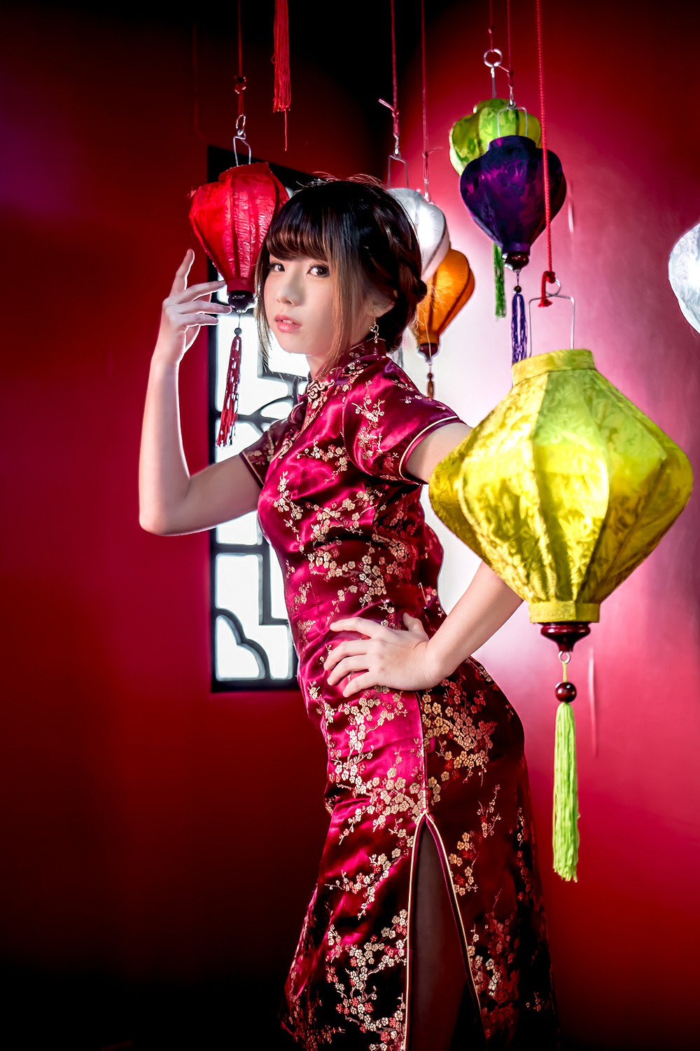 图片[11]-中華娘娘之红色旗袍与美腿高跟 – COSPLAY-小乔阁