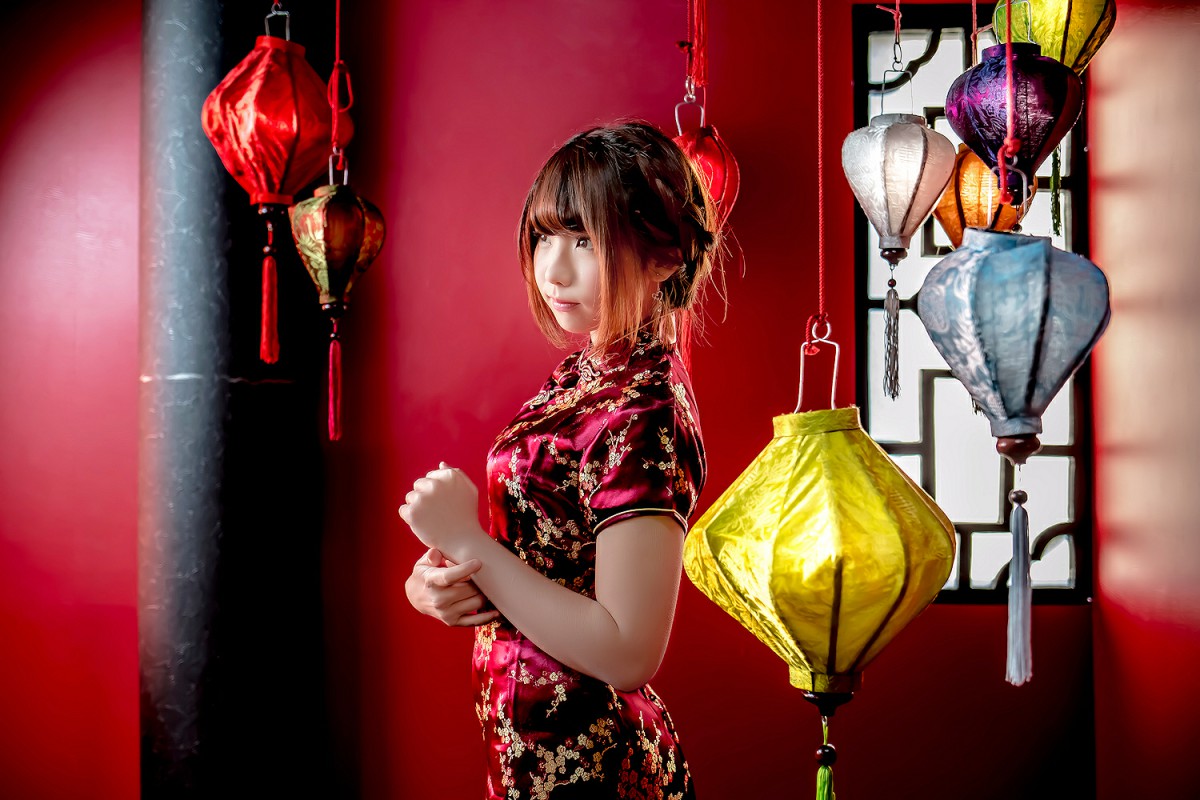 图片[17]-中華娘娘之红色旗袍与美腿高跟 – COSPLAY-小乔阁