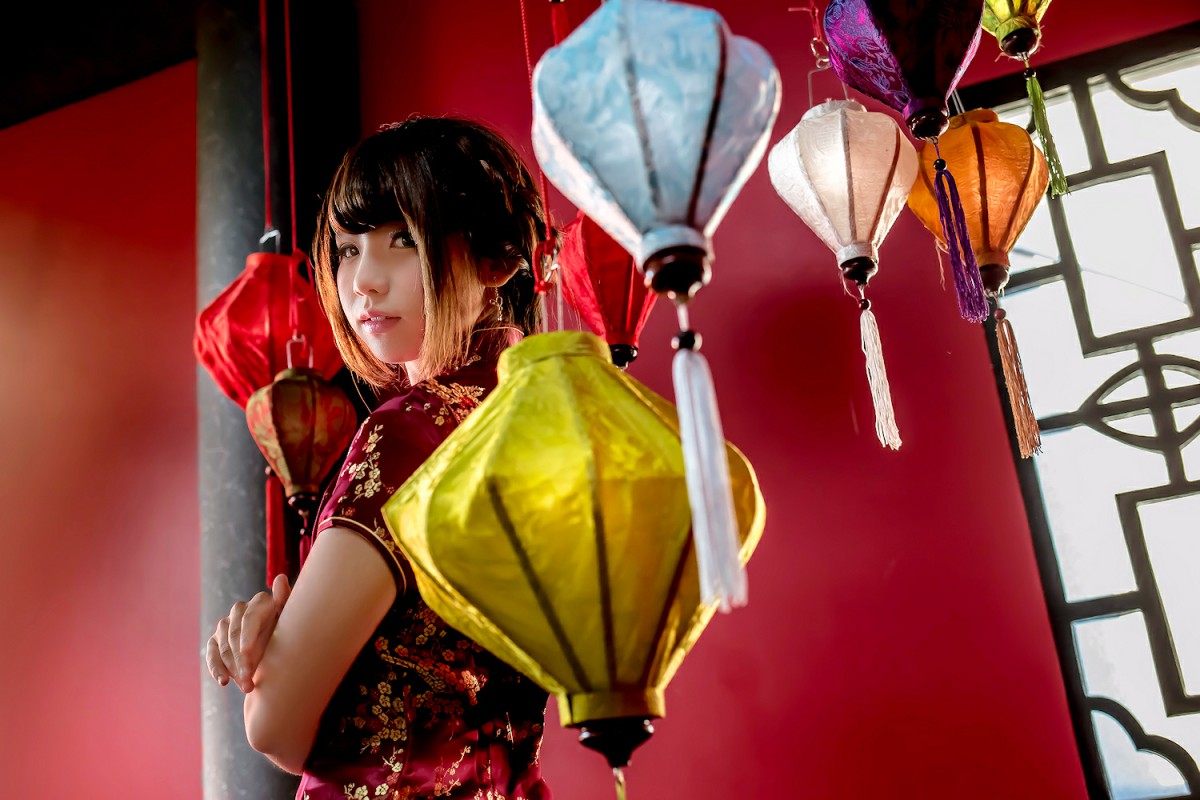 图片[18]-中華娘娘之红色旗袍与美腿高跟 – COSPLAY-小乔阁