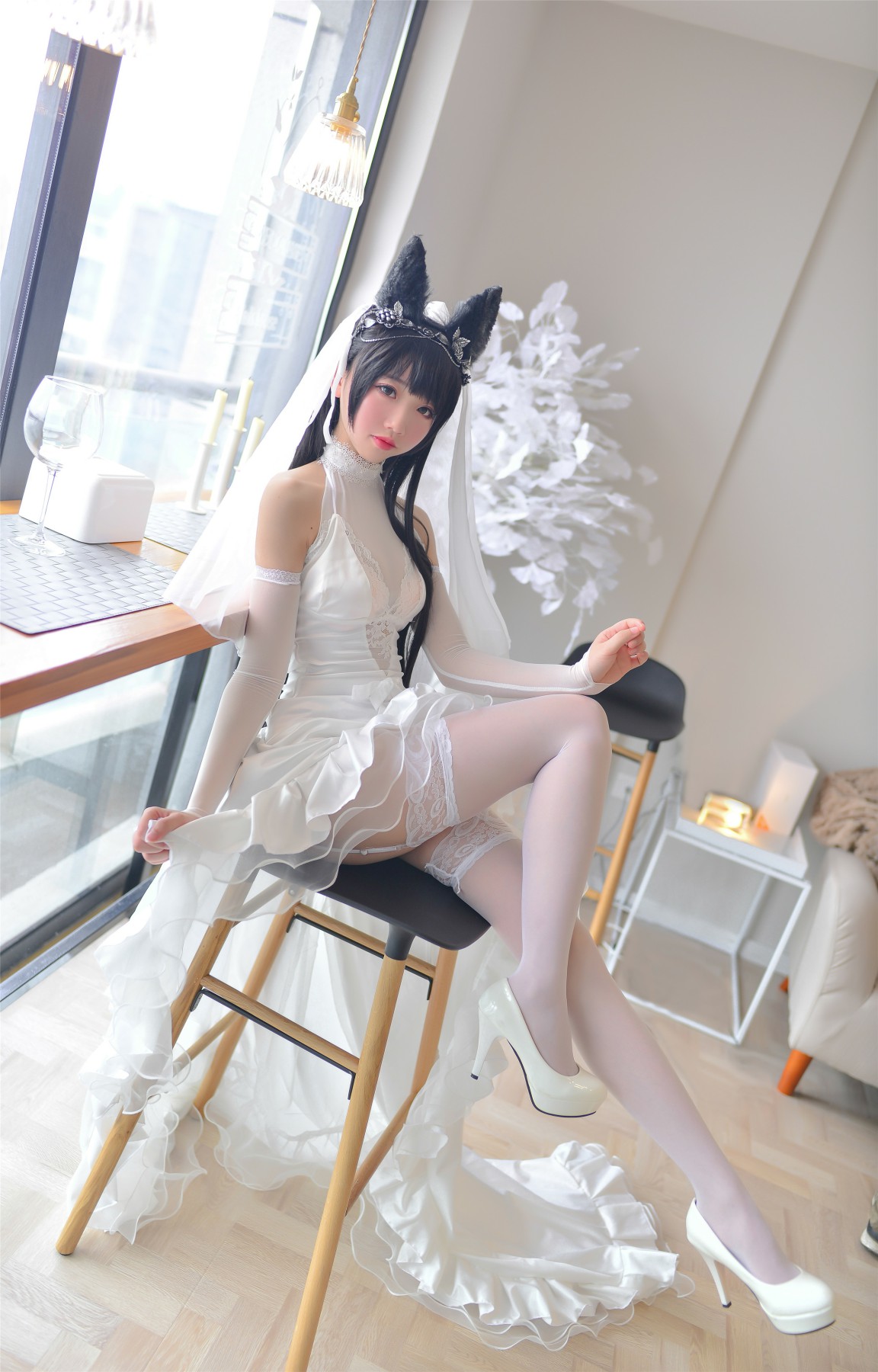 图片[3]-Cos小姐姐雪琪- 爱宕高跟美腿与婚纱 – COSPLAY-小乔阁