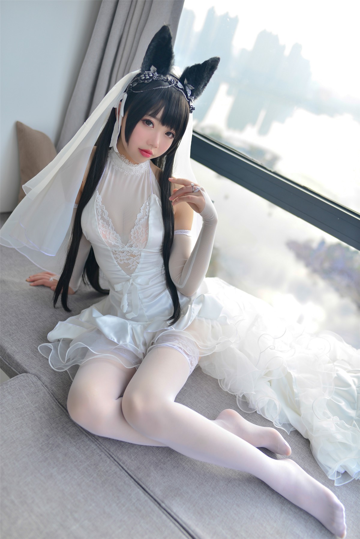 图片[10]-Cos小姐姐雪琪- 爱宕高跟美腿与婚纱 – COSPLAY-小乔阁