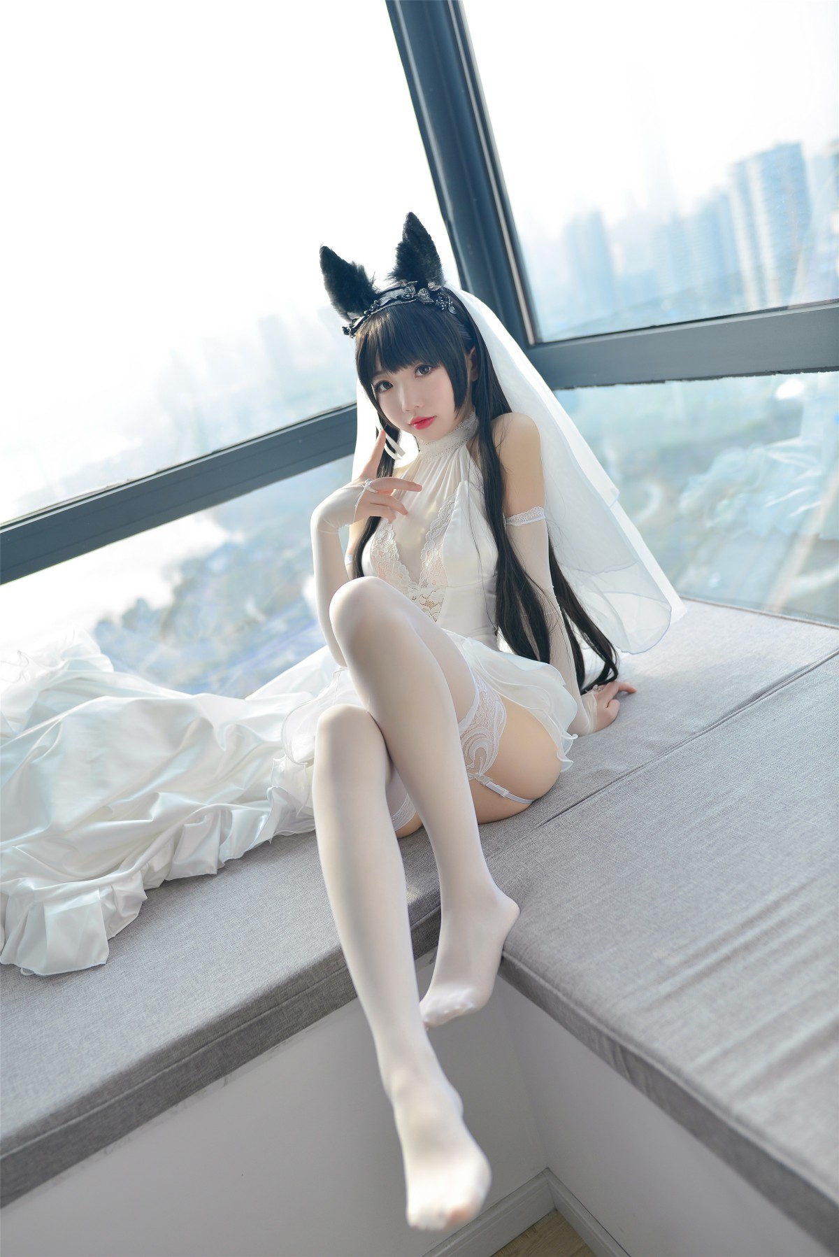 图片[22]-Cos小姐姐雪琪- 爱宕高跟美腿与婚纱 – COSPLAY-小乔阁