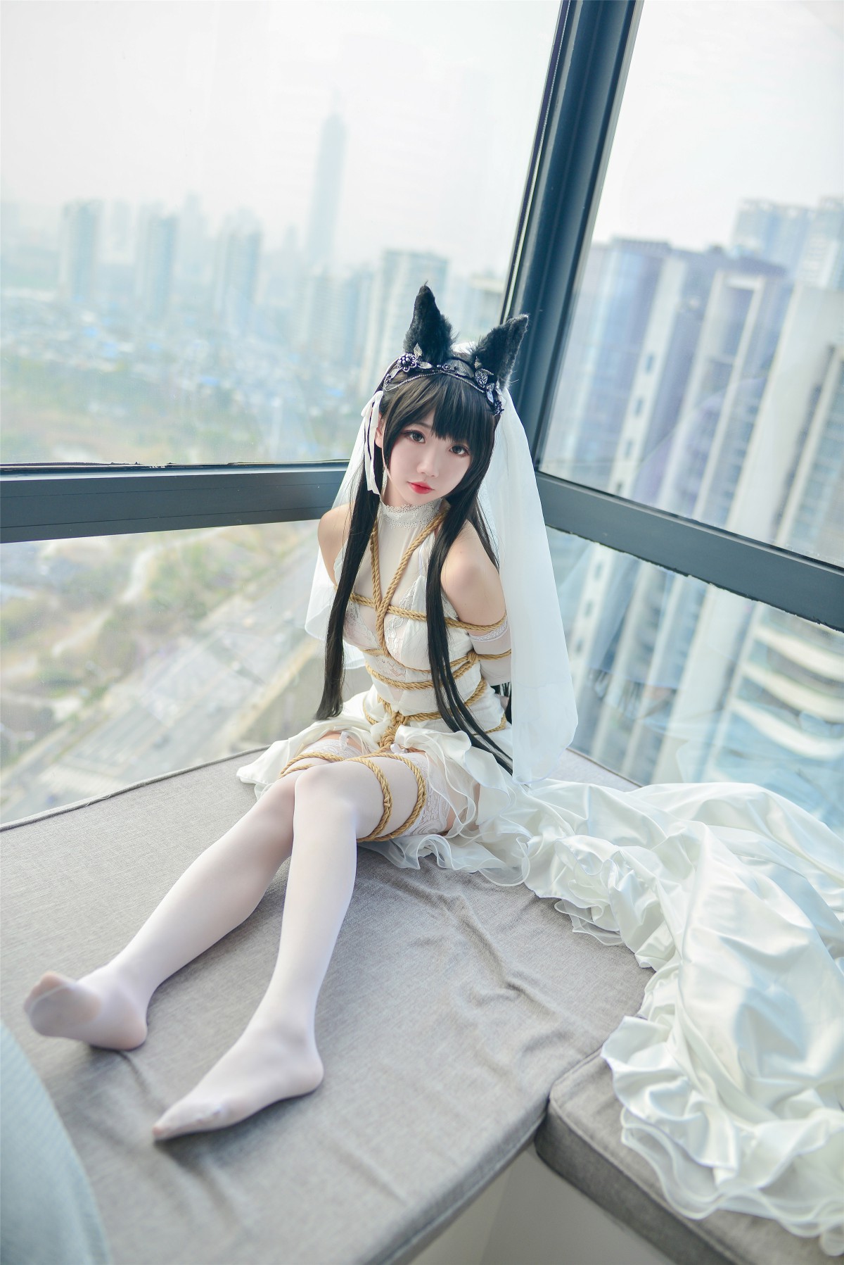 图片[28]-Cos小姐姐雪琪- 爱宕高跟美腿与婚纱 – COSPLAY-小乔阁