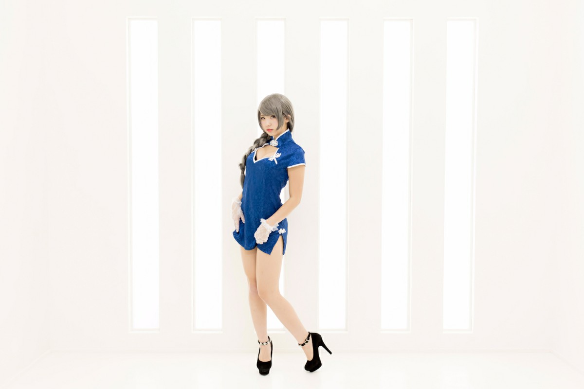 图片[2]-中華娘娘之Blue蓝色旗袍与美腿高跟 – COSPLAY-小乔阁