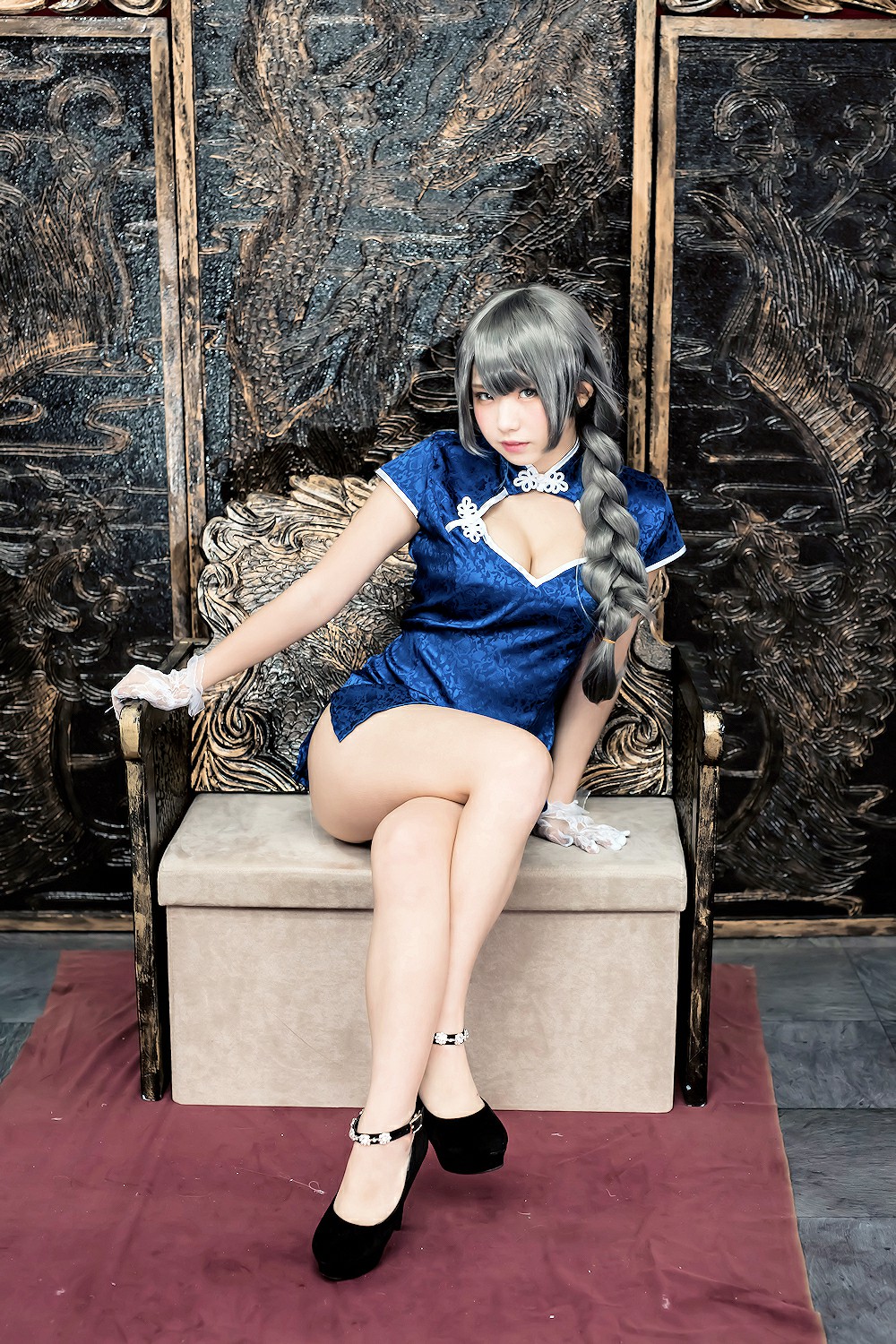 图片[46]-中華娘娘之Blue蓝色旗袍与美腿高跟 – COSPLAY-小乔阁