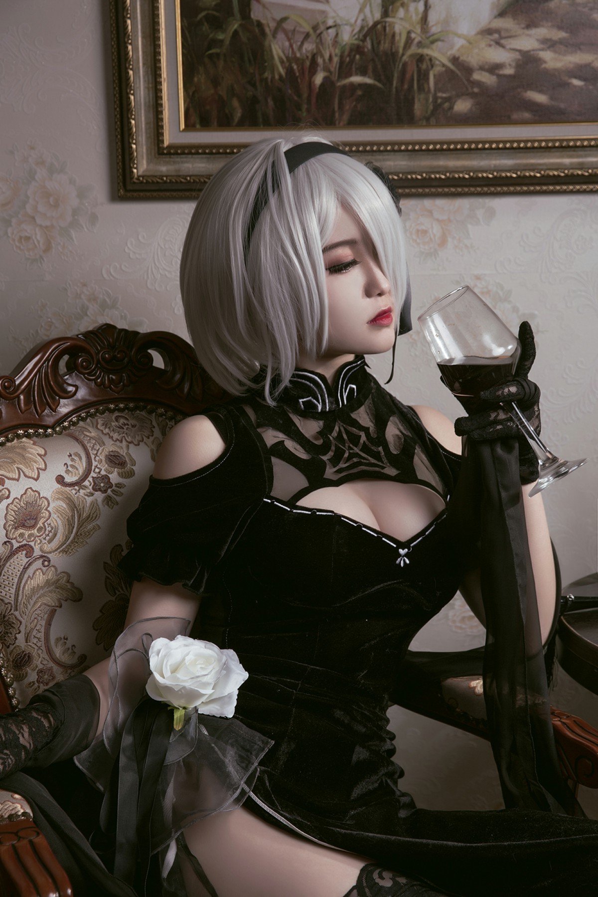 图片[4]-[Cosplay]穿旗袍的2B小姐姐 – COSPLAY-小乔阁