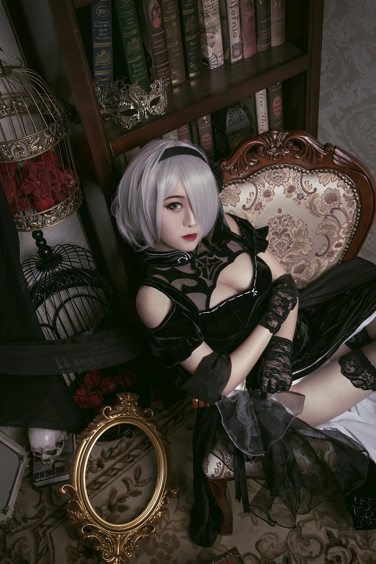 图片[7]-[Cosplay]穿旗袍的2B小姐姐 – COSPLAY-小乔阁