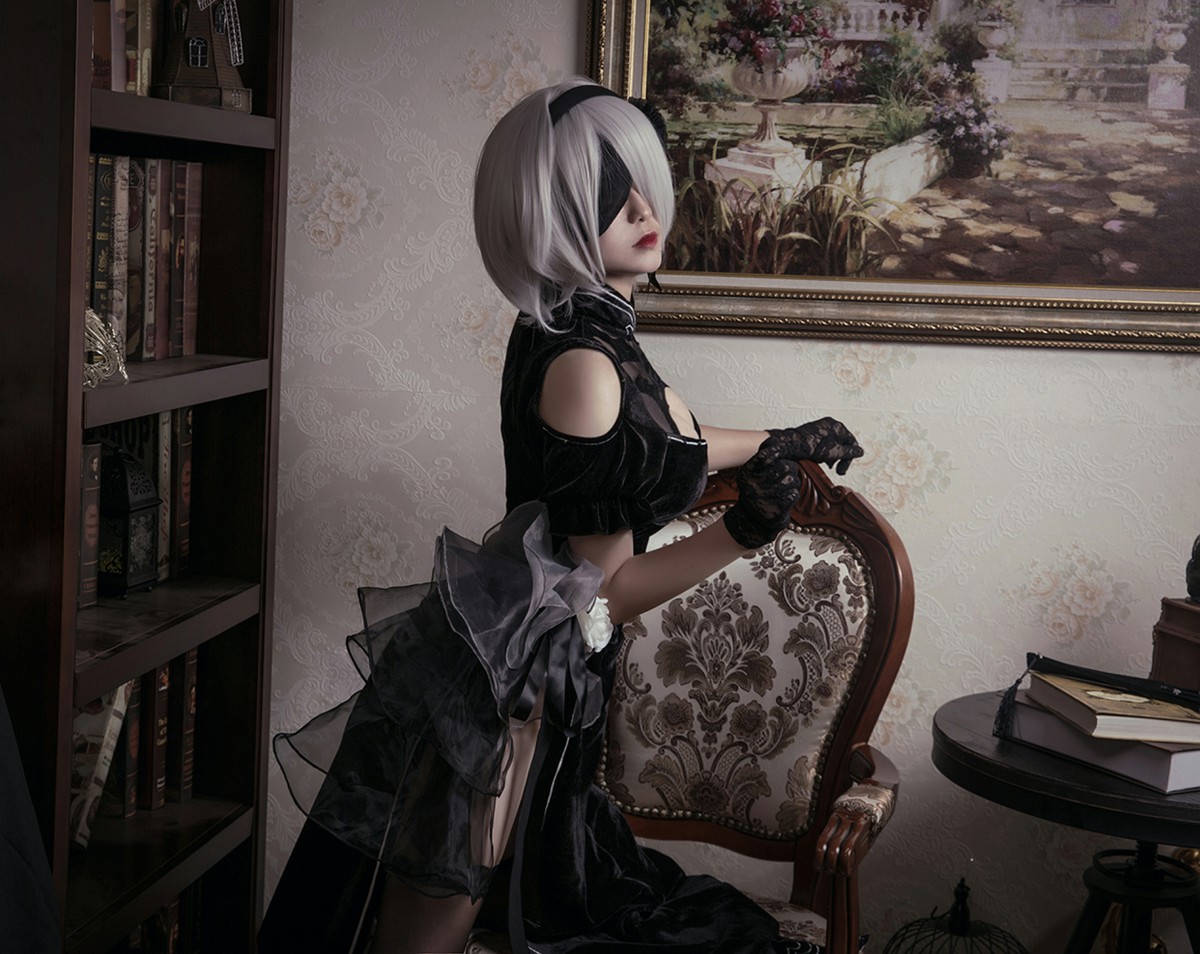 图片[8]-[Cosplay]穿旗袍的2B小姐姐 – COSPLAY-小乔阁