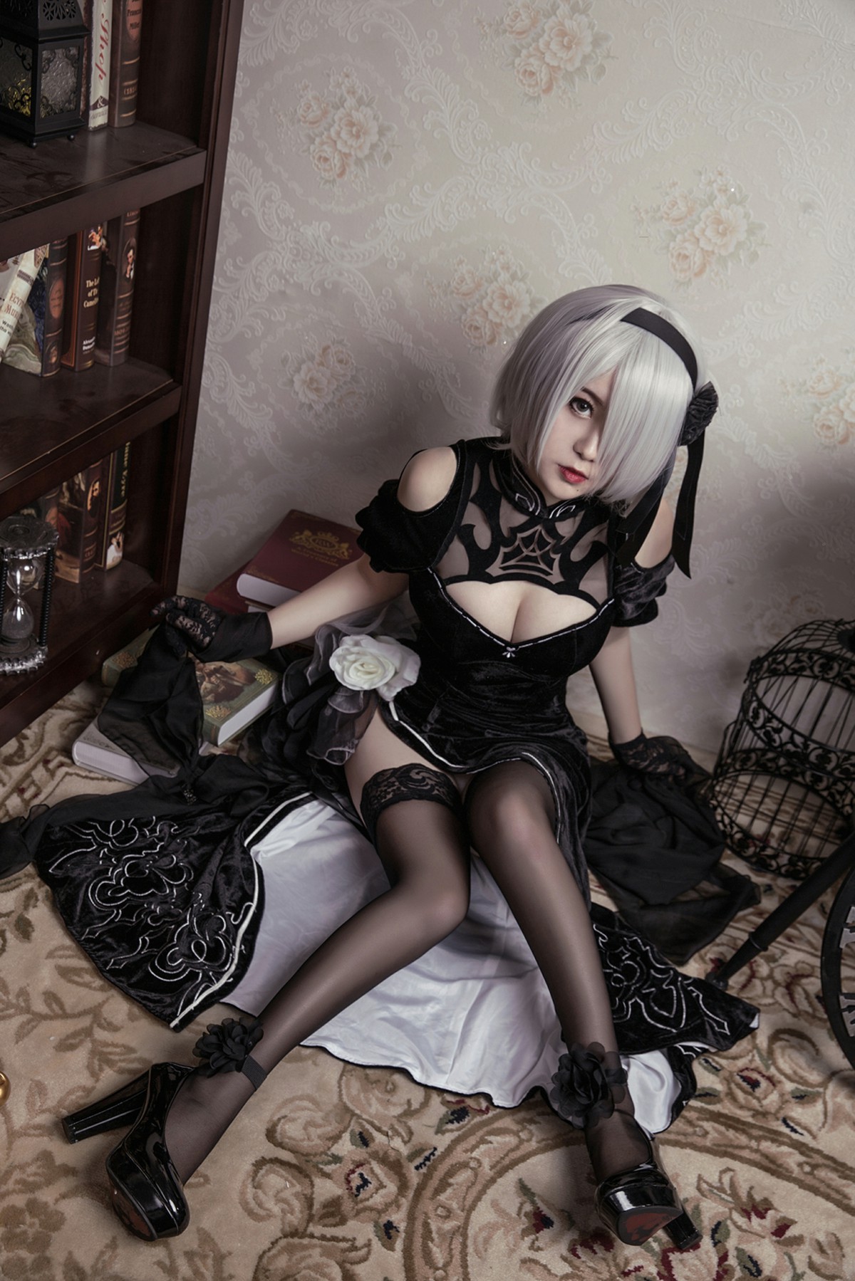 图片[9]-[Cosplay]穿旗袍的2B小姐姐 – COSPLAY-小乔阁