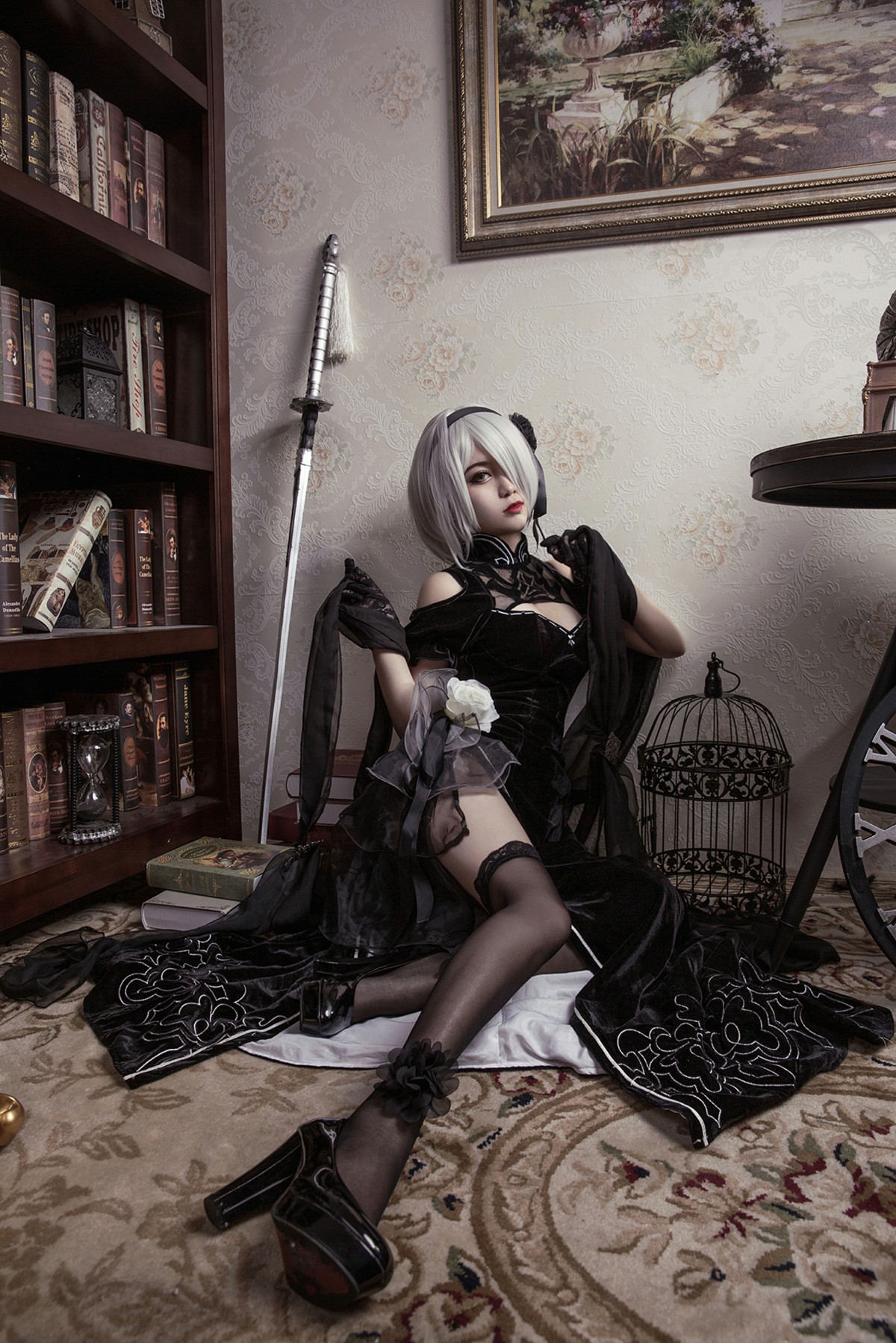 图片[10]-[Cosplay]穿旗袍的2B小姐姐 – COSPLAY-小乔阁