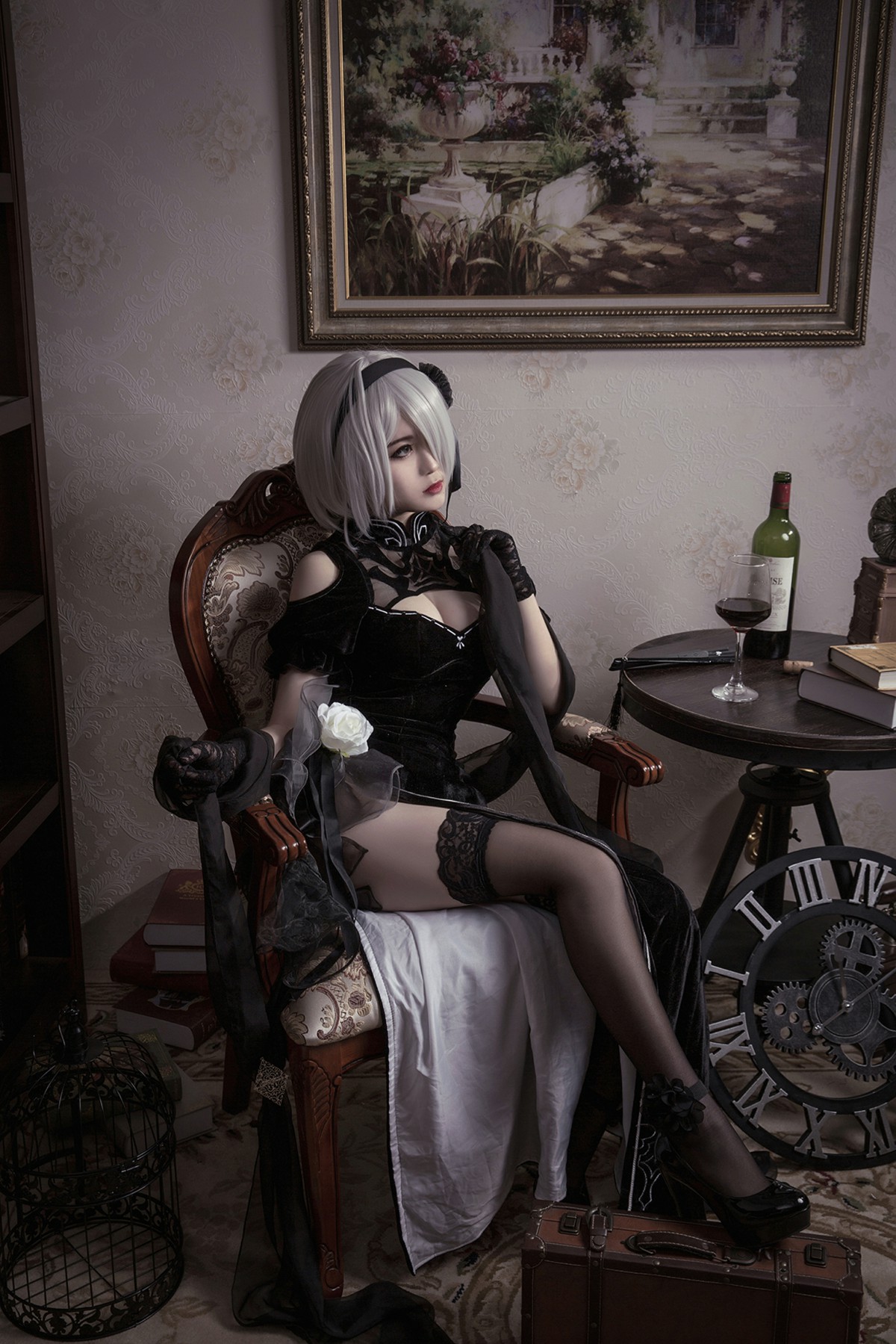 图片[33]-[Cosplay]穿旗袍的2B小姐姐 – COSPLAY-小乔阁