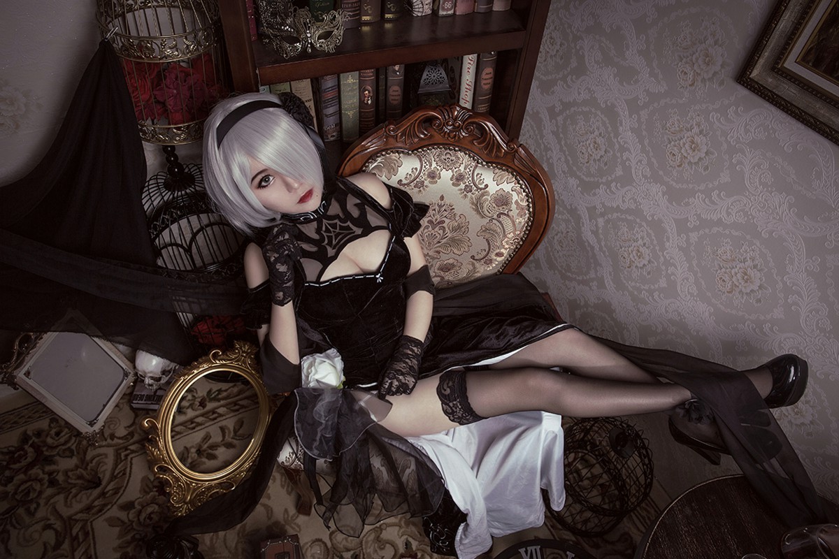 图片[34]-[Cosplay]穿旗袍的2B小姐姐 – COSPLAY-小乔阁