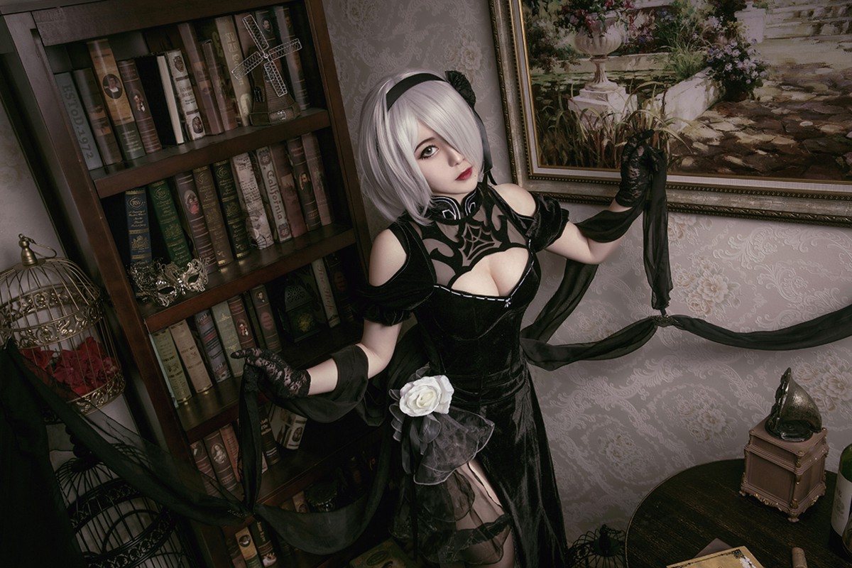 图片[36]-[Cosplay]穿旗袍的2B小姐姐 – COSPLAY-小乔阁