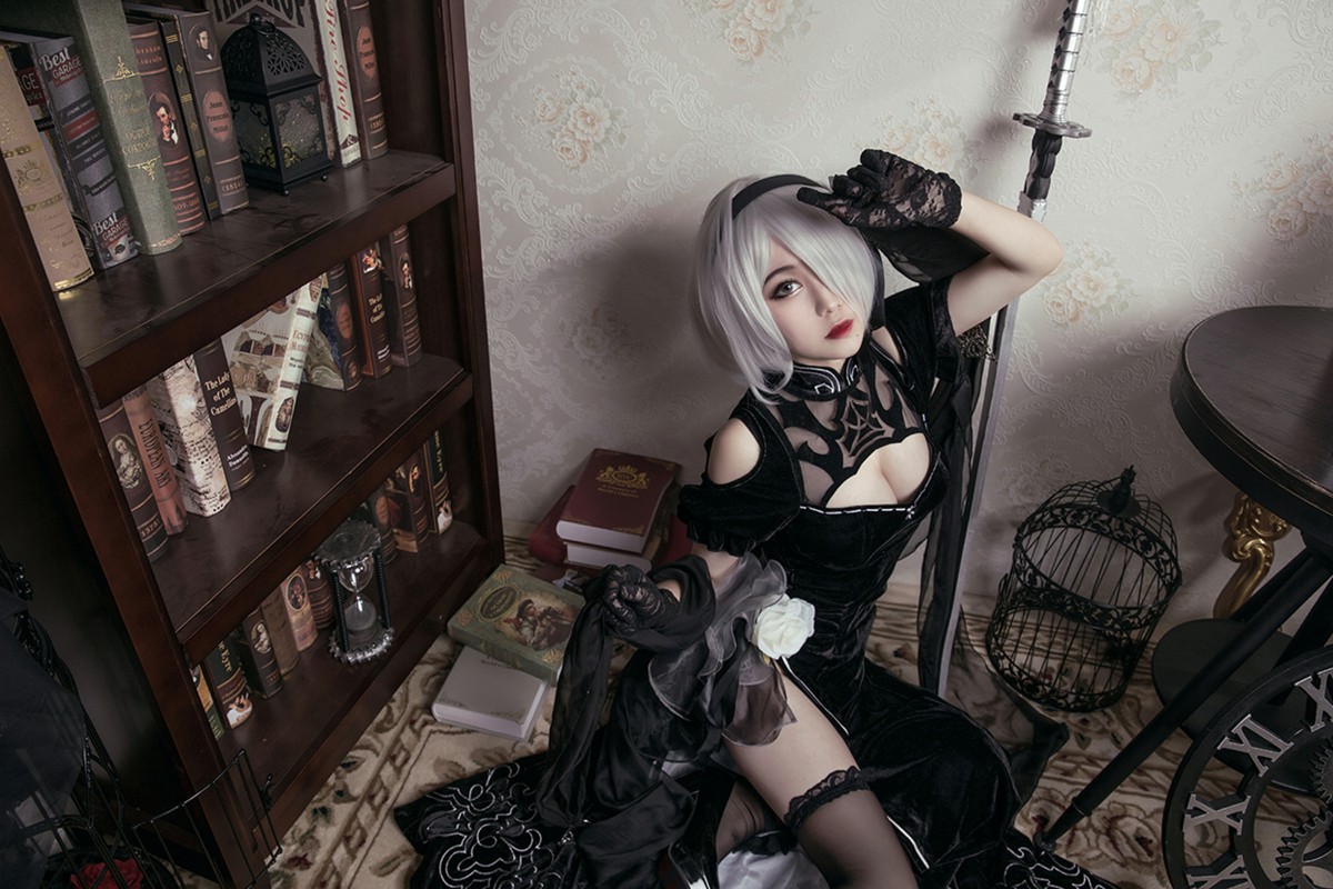 图片[39]-[Cosplay]穿旗袍的2B小姐姐 – COSPLAY-小乔阁