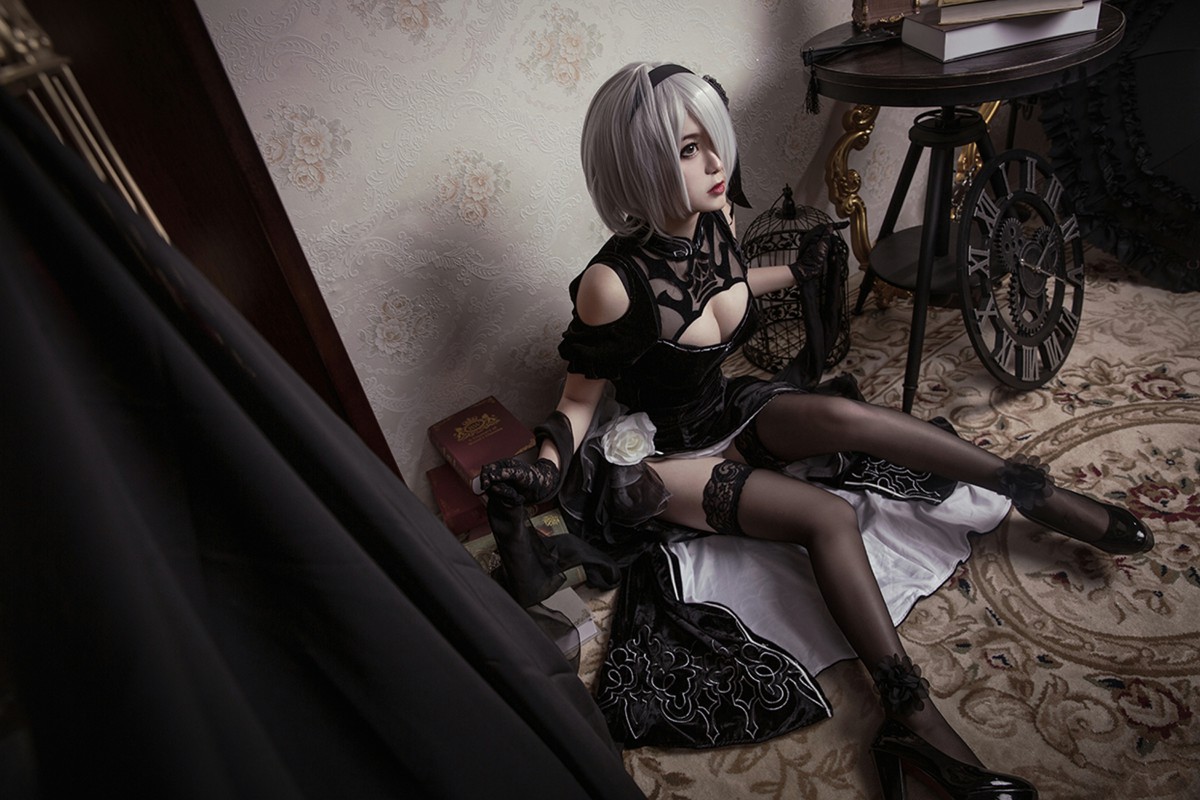 图片[42]-[Cosplay]穿旗袍的2B小姐姐 – COSPLAY-小乔阁