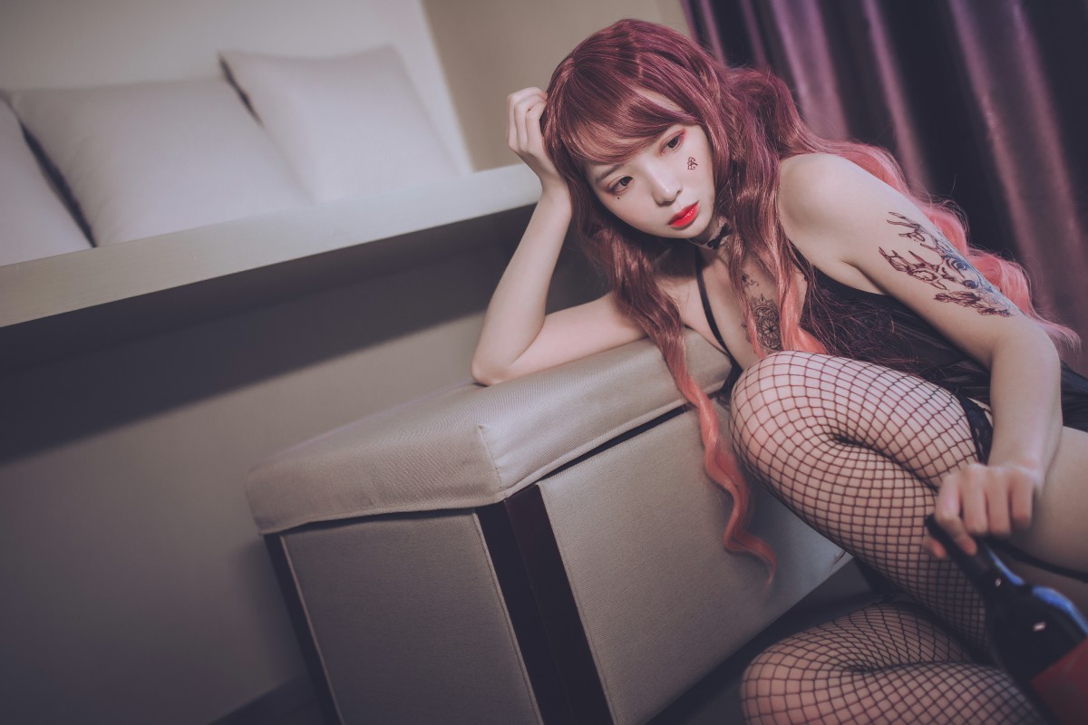 图片[29]-疯猫ss -黑色吊带袜 – COSPLAY-小乔阁