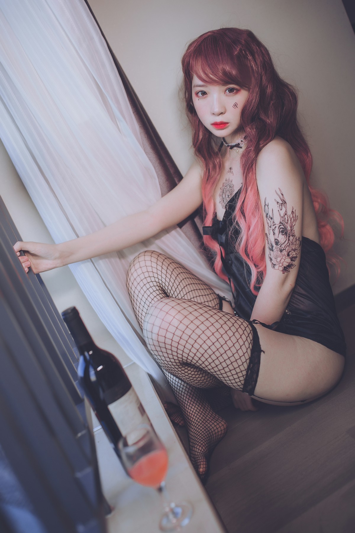 图片[38]-疯猫ss -黑色吊带袜 – COSPLAY-小乔阁