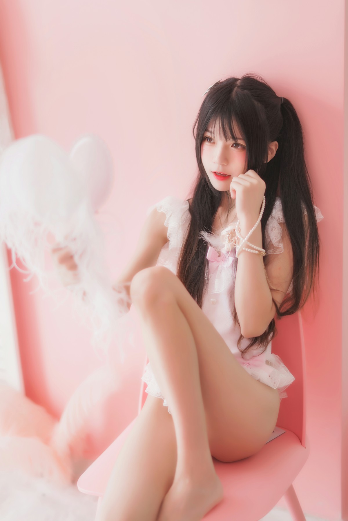 萝莉风COS 桜桃喵 –粉色浴缸 – COSPLAY-小乔阁