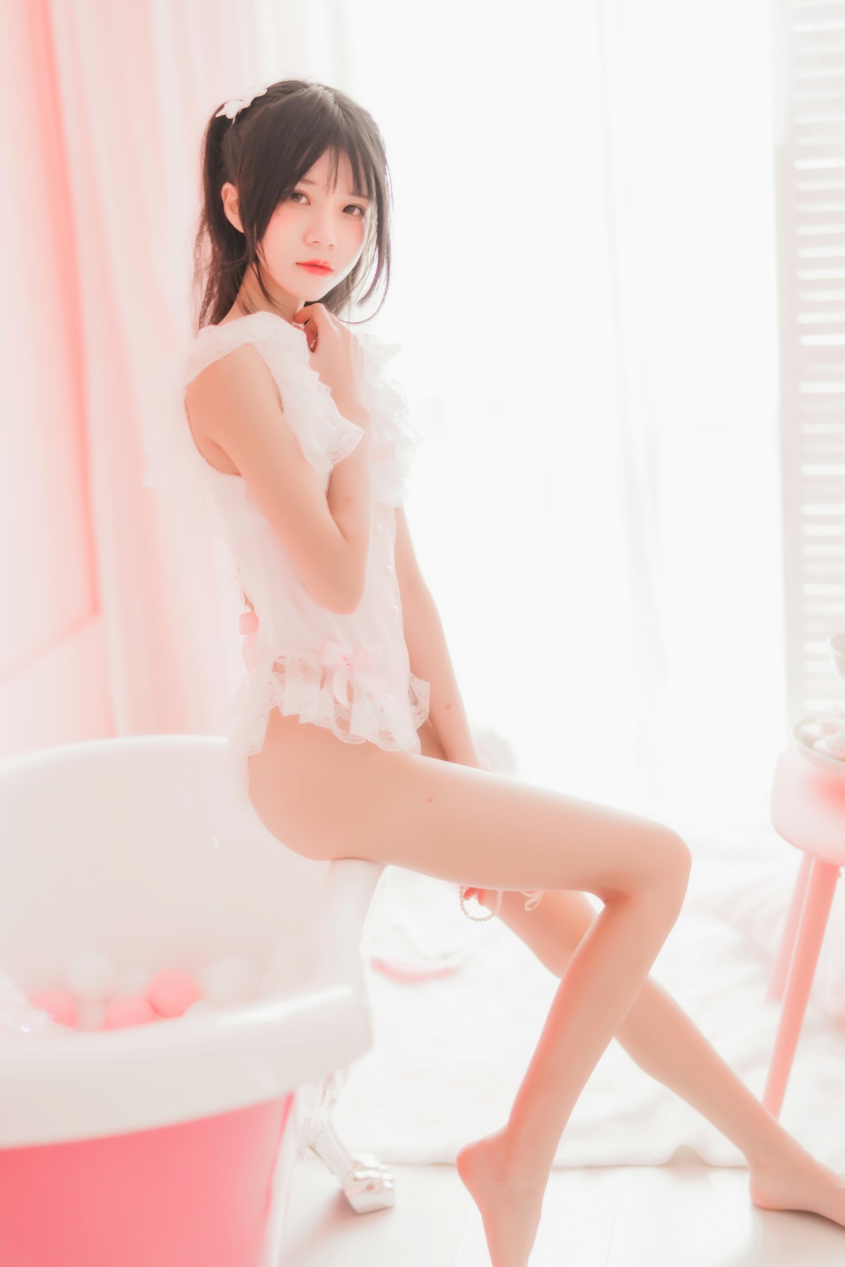 图片[46]-萝莉风COS 桜桃喵 –粉色浴缸 – COSPLAY-小乔阁