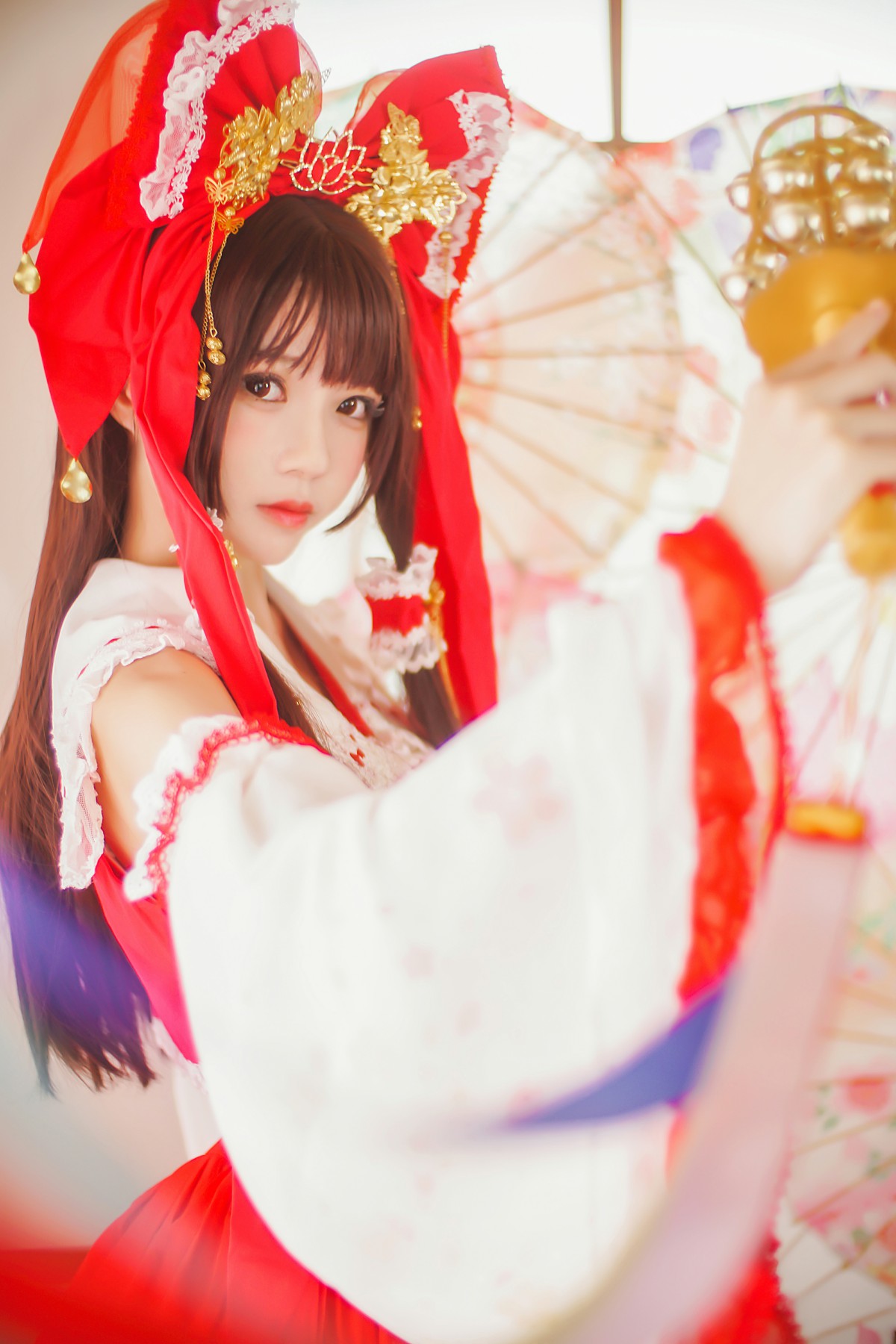 萝莉风COS 桜桃喵 – 灵梦 新年快乐 – COSPLAY-小乔阁