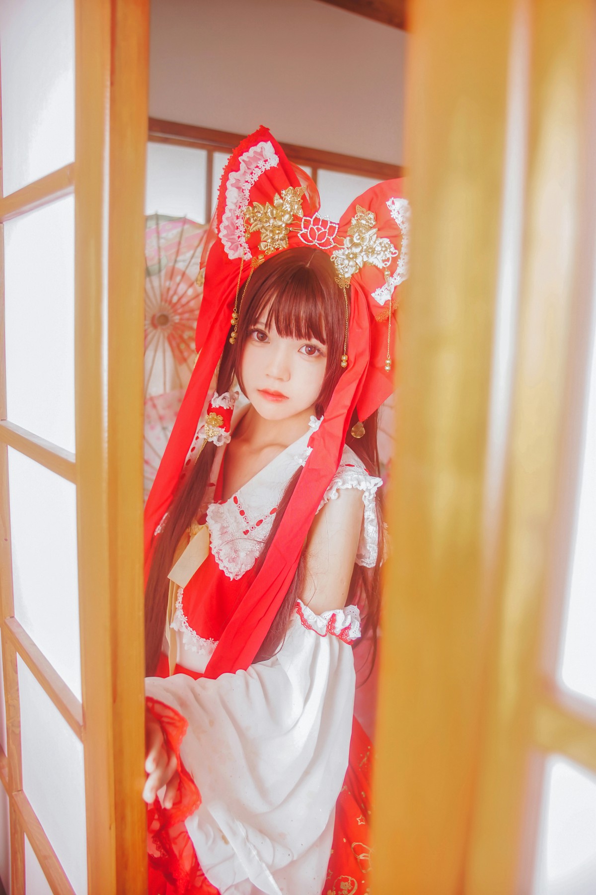 图片[9]-萝莉风COS 桜桃喵 – 灵梦 新年快乐 – COSPLAY-小乔阁