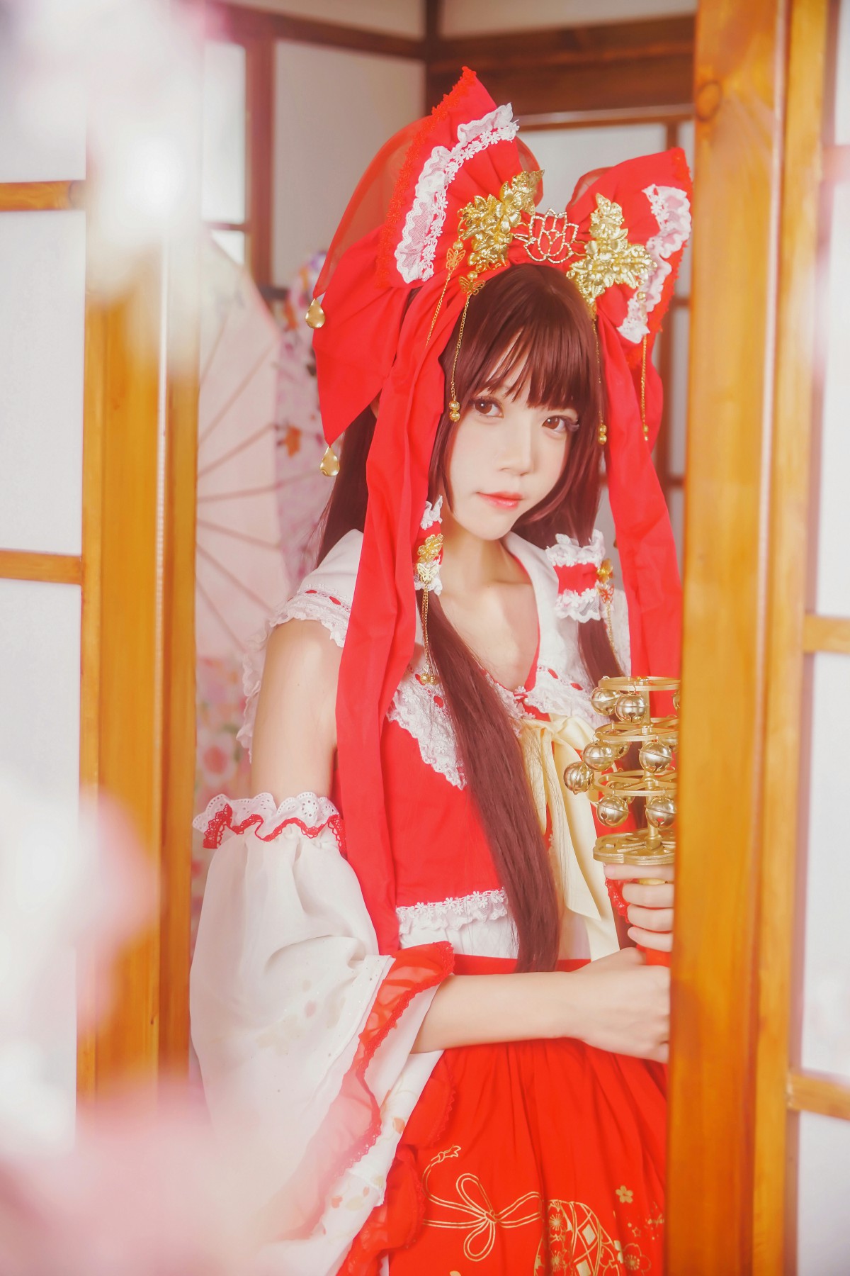 图片[11]-萝莉风COS 桜桃喵 – 灵梦 新年快乐 – COSPLAY-小乔阁