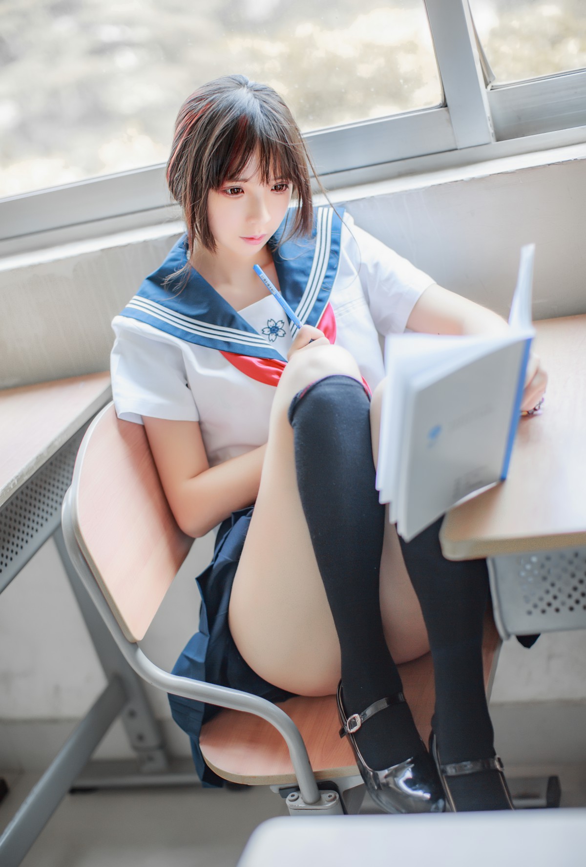 图片[8]-COS美女 疯猫ss – 同桌的水手服 – COSPLAY-小乔阁