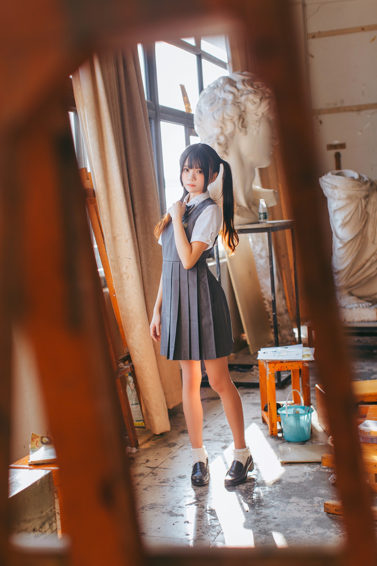 图片[5]-萝莉风COS 桜桃喵 – 画室少女 – COSPLAY-小乔阁