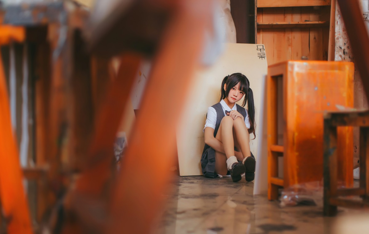 图片[12]-萝莉风COS 桜桃喵 – 画室少女 – COSPLAY-小乔阁