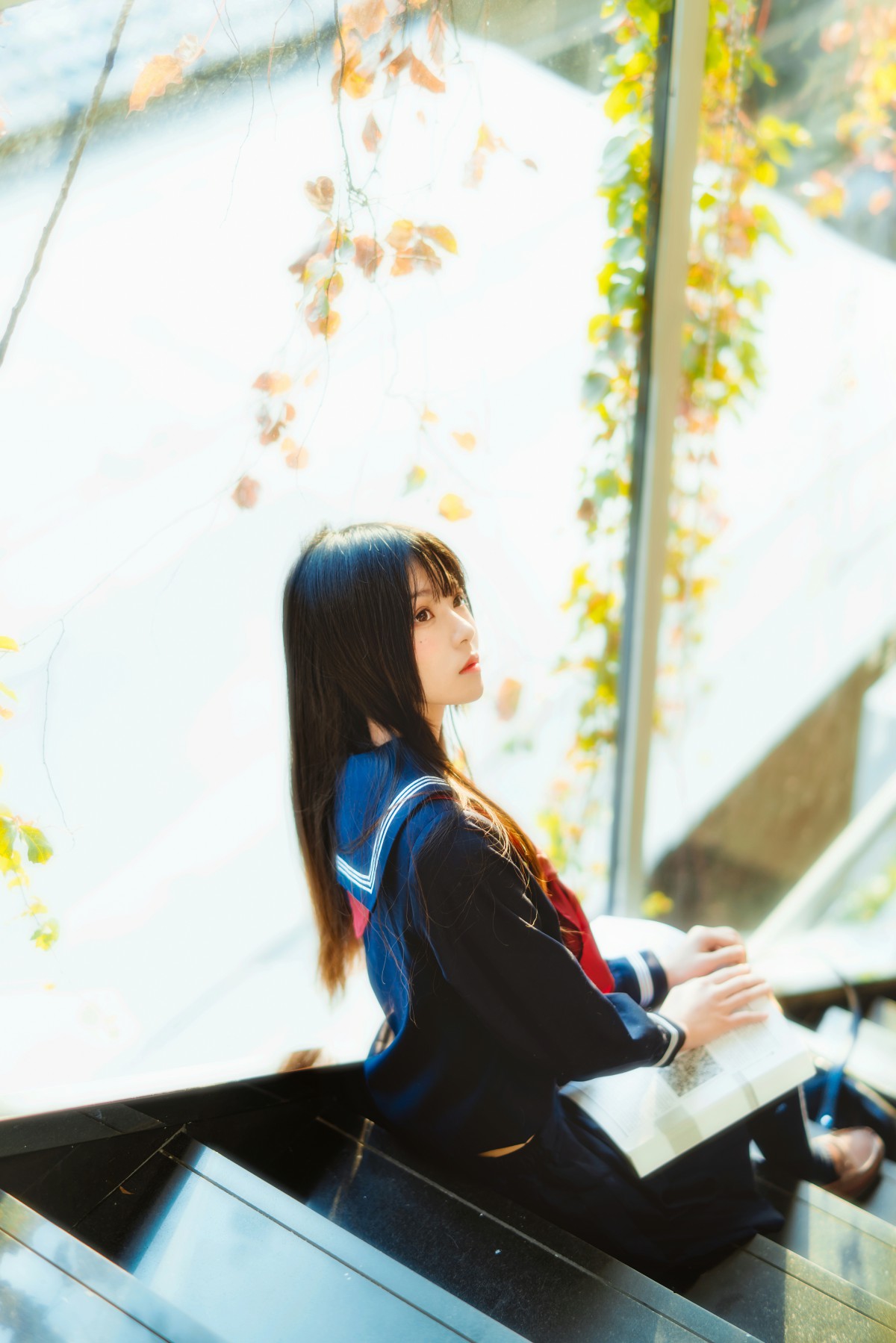 图片[11]-萝莉风COS 桜桃喵 – 黑色水手服 – COSPLAY-小乔阁