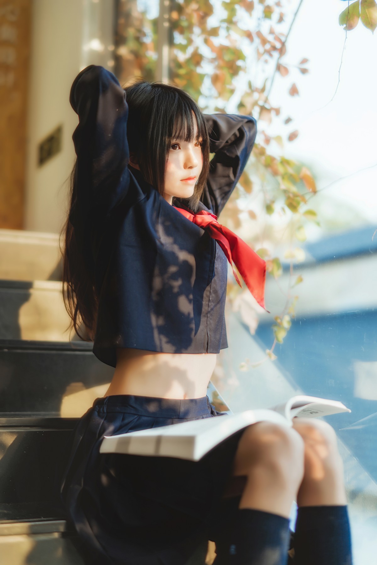 图片[17]-萝莉风COS 桜桃喵 – 黑色水手服 – COSPLAY-小乔阁