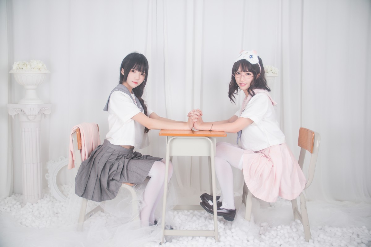 图片[4]-萝莉风COS 桜桃喵&amp;鳗鱼霏子 – 百合 – COSPLAY-小乔阁