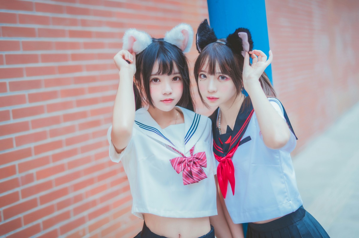 萝莉风COS 桜桃喵&amp;疯猫ss – JK百合2 – COSPLAY-小乔阁